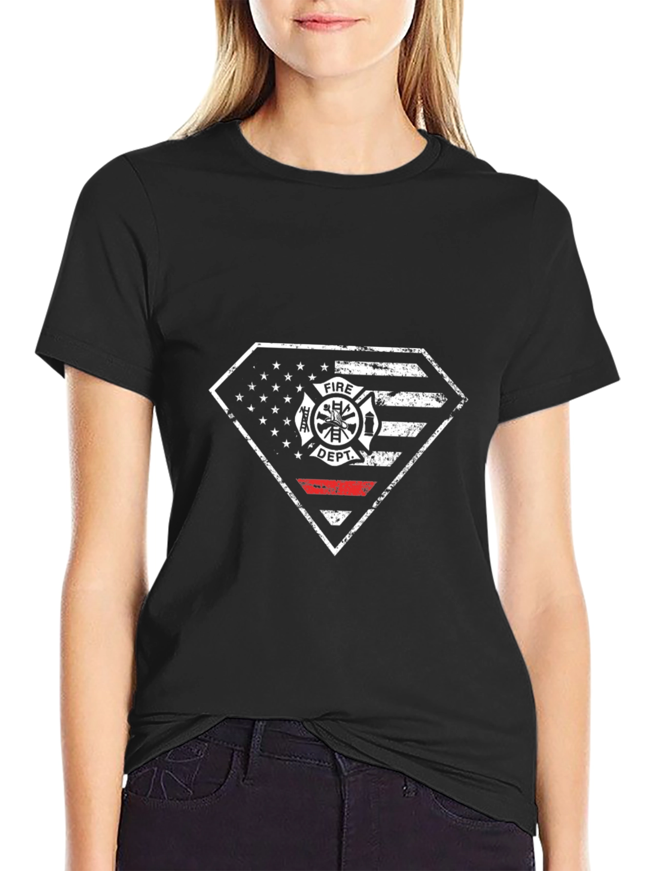 Fire Dept. American Flag Graphic Tee