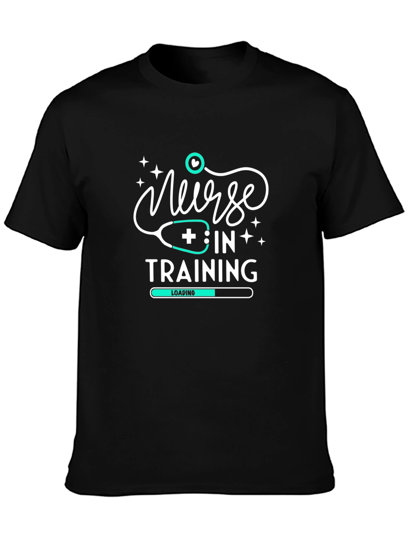 Nurse In Training Graphic T-Shirt - Black Cotton Tee