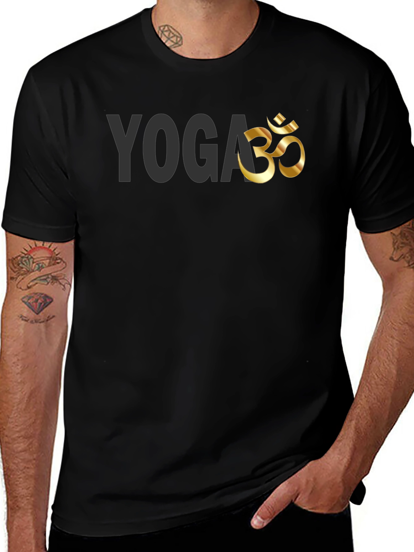 Yoga Om Symbol Graphic Tee - Black