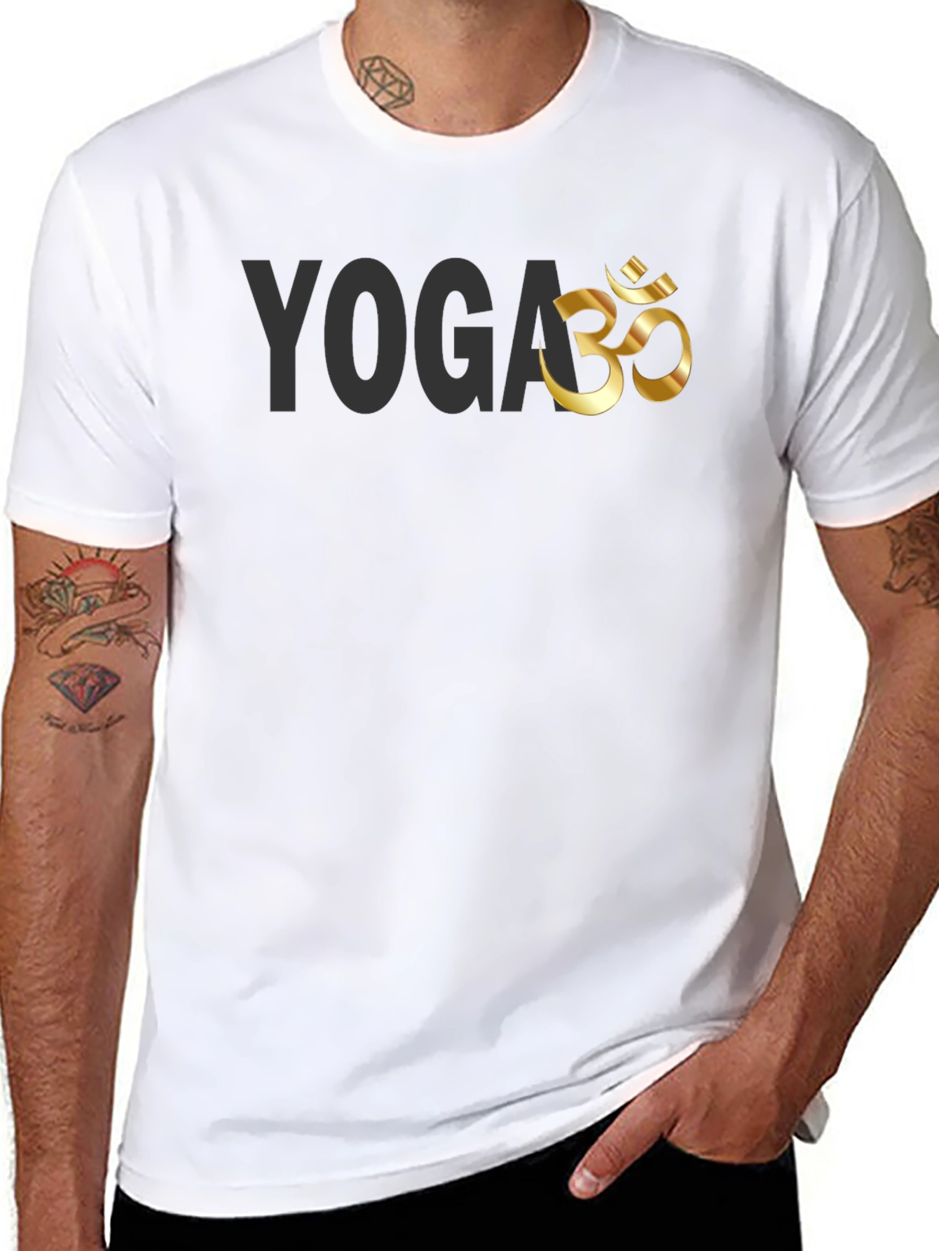 Yoga Om Symbol Graphic Tee - Black