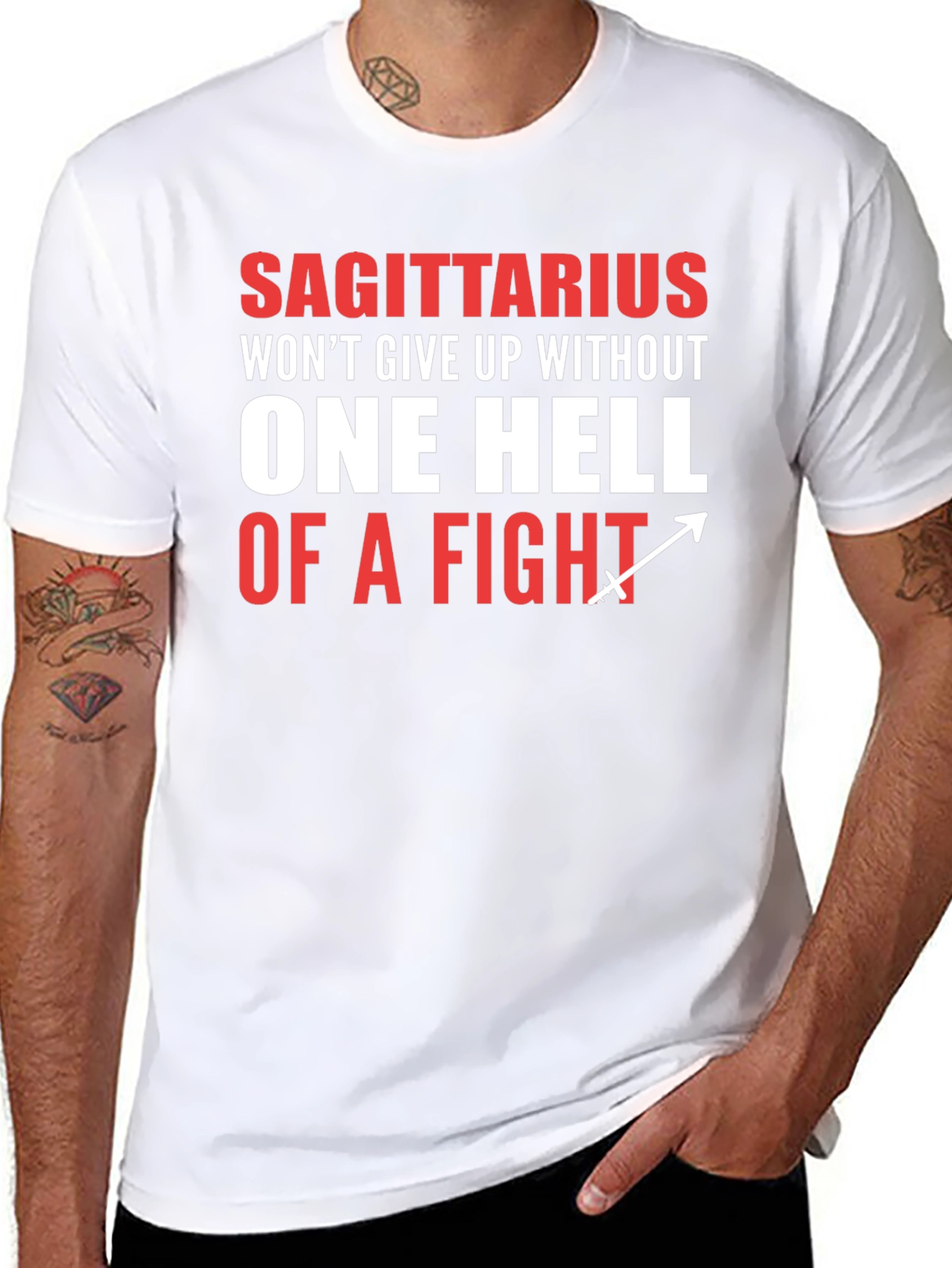 Sagittarius One Hell of a Fight Graphic Tee