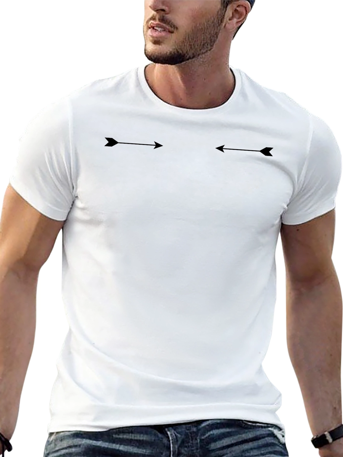 Arrow Graphic Black T-Shirt - Mens Casual Tee