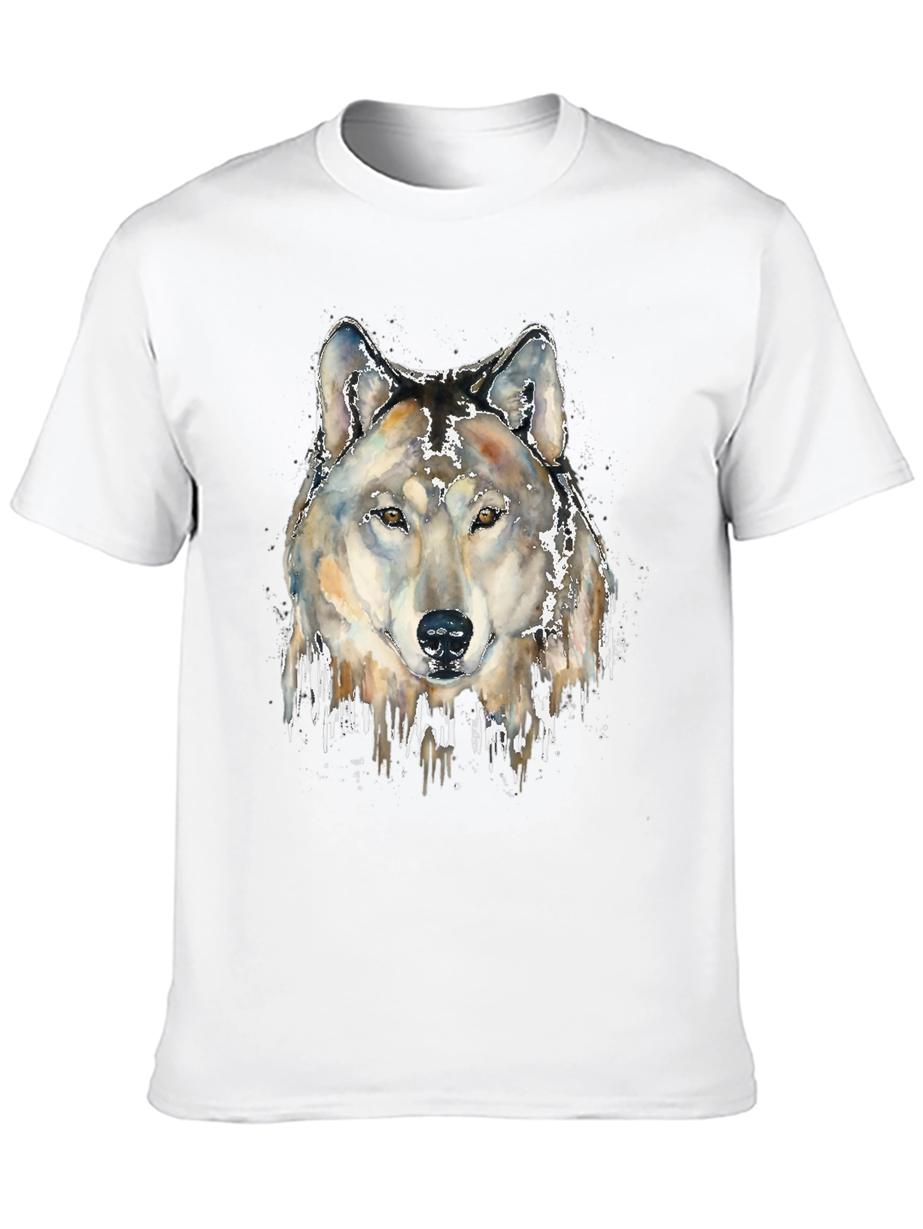 Wolf Head Graphic Print Tee