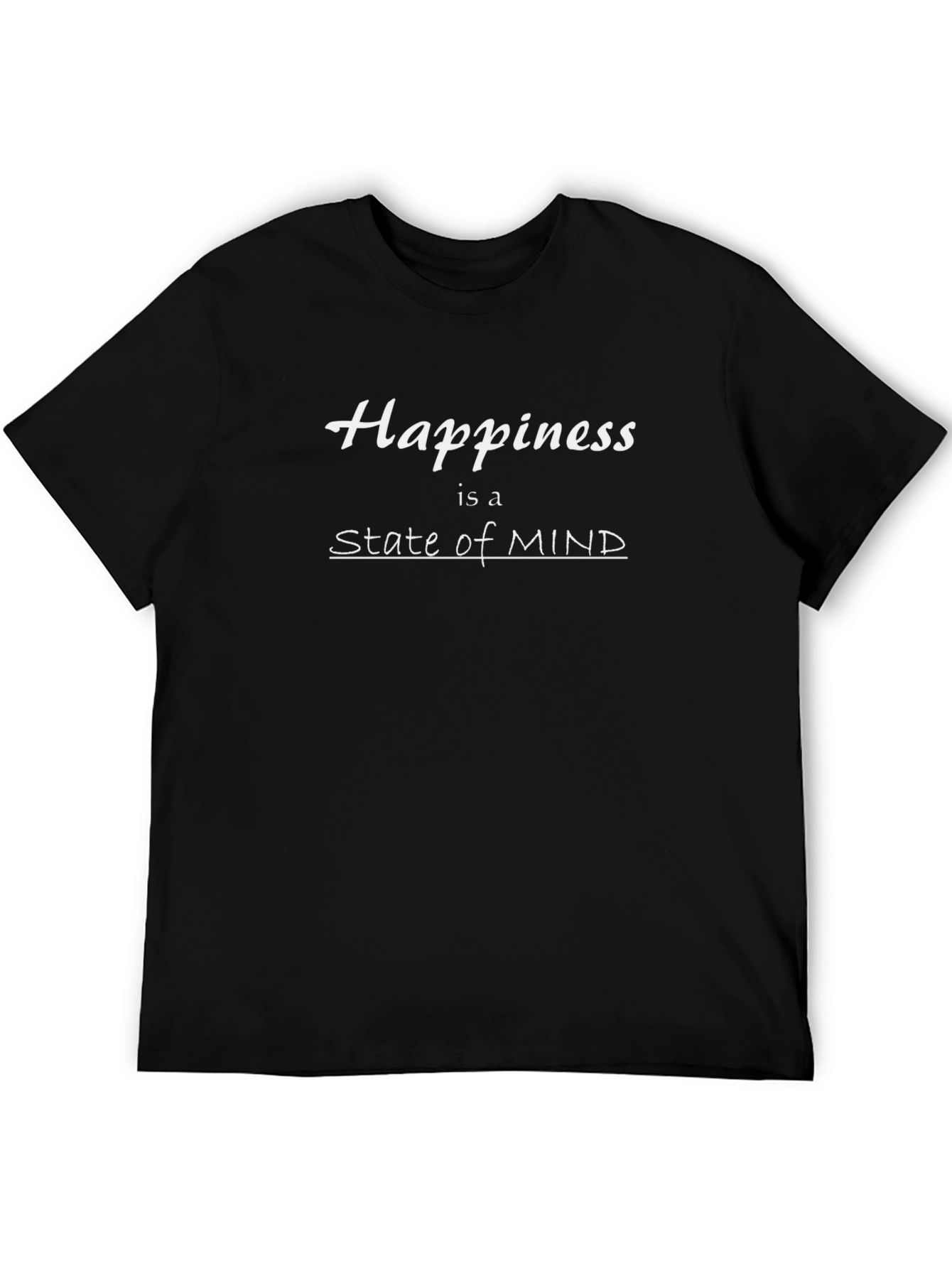 Happiness State of Mind Black T-Shirt