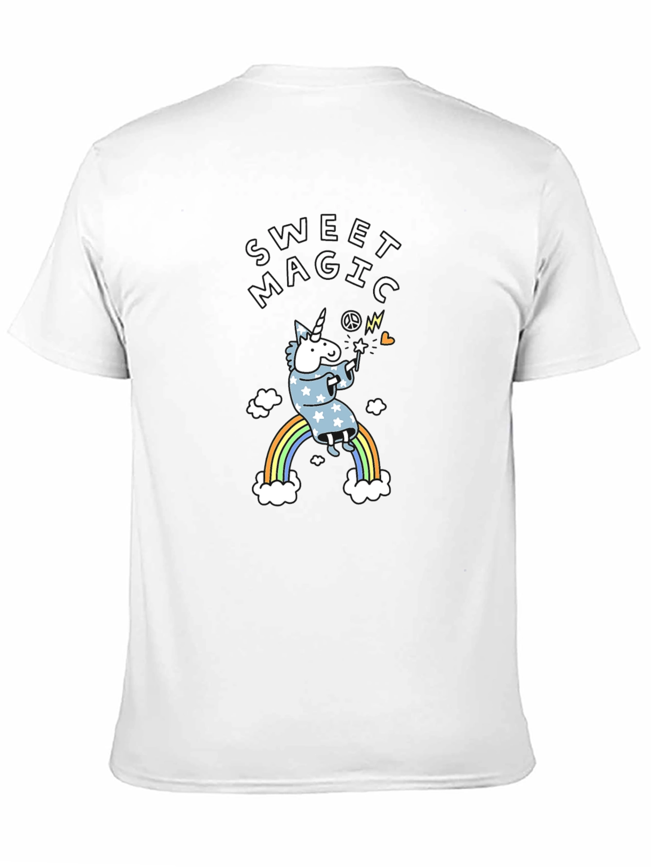 Sweet Magic Unicorn Graphic Black T-Shirt