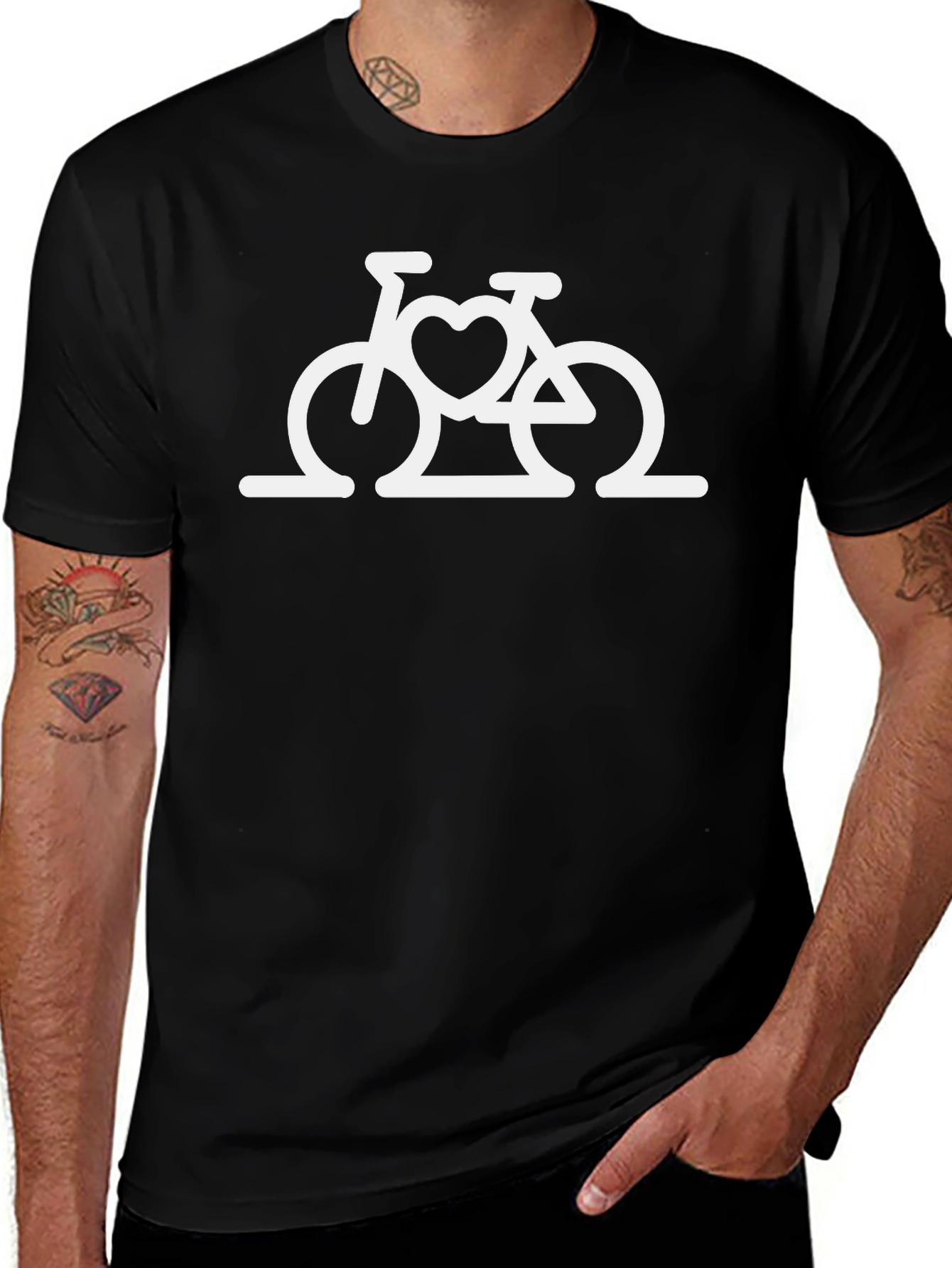 Bicycle Heart Graphic Tee - Stylish and Comfortable