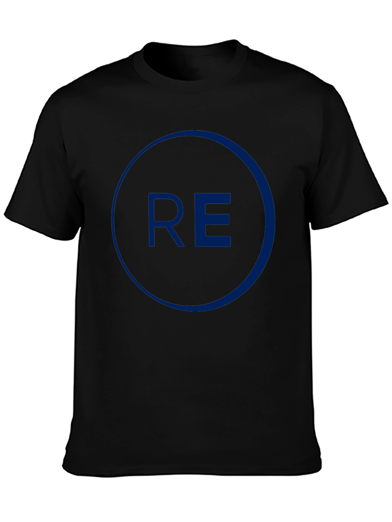 Mens Black Graphic Tee - Circle RE Design