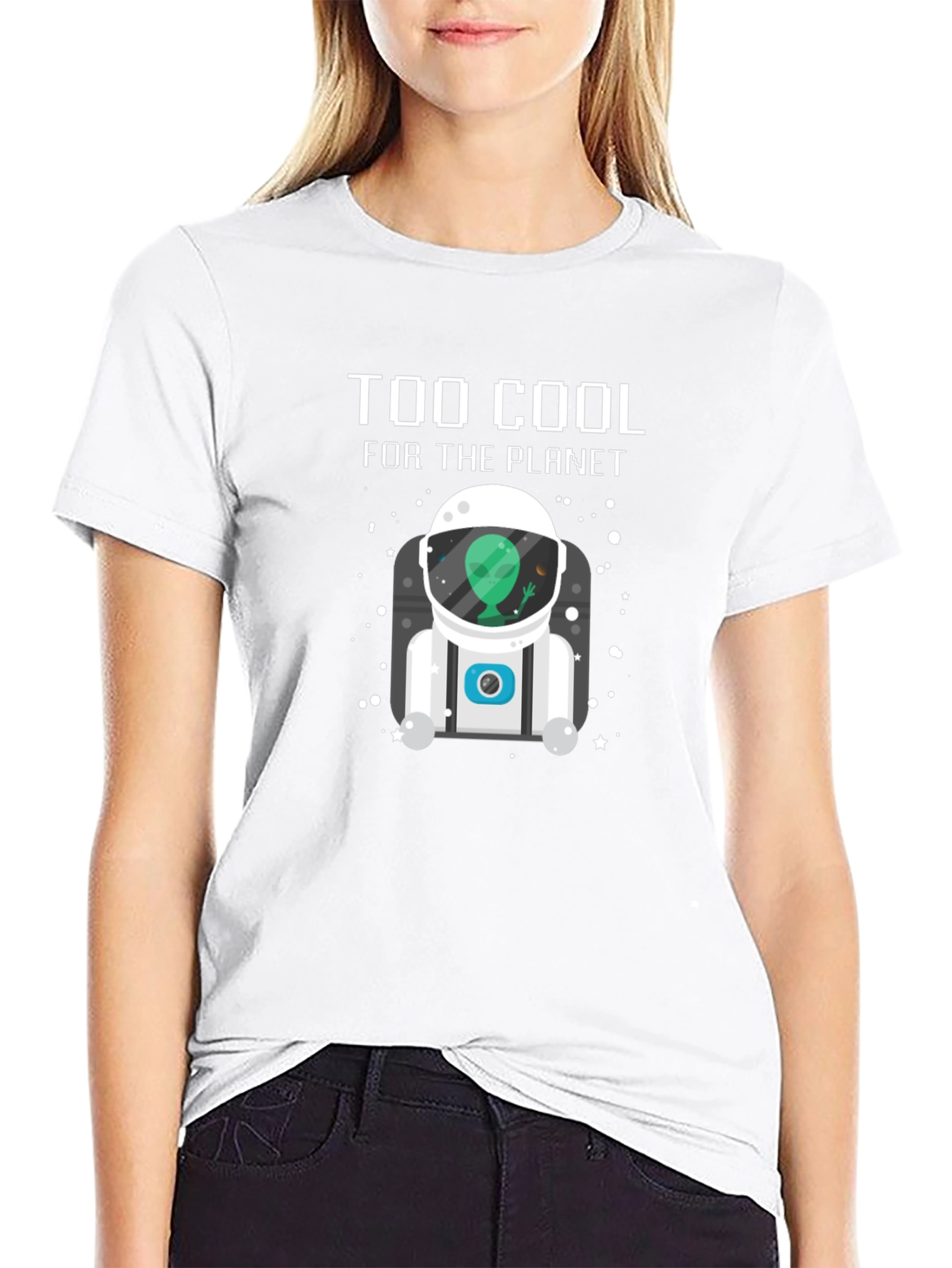 Too Cool for the Planet Alien Graphic T-Shirt