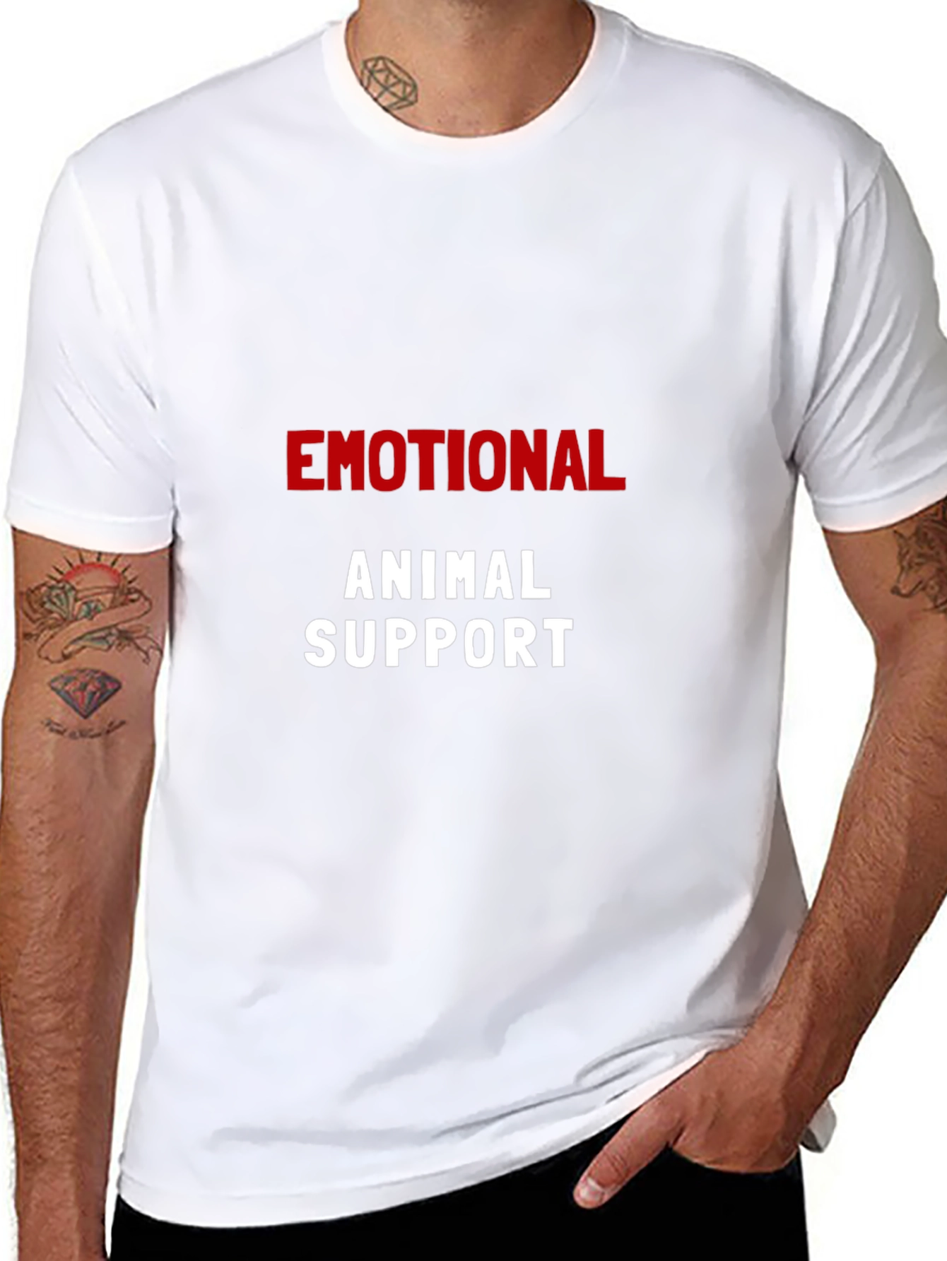 Emotional Animal Support Black T-Shirt