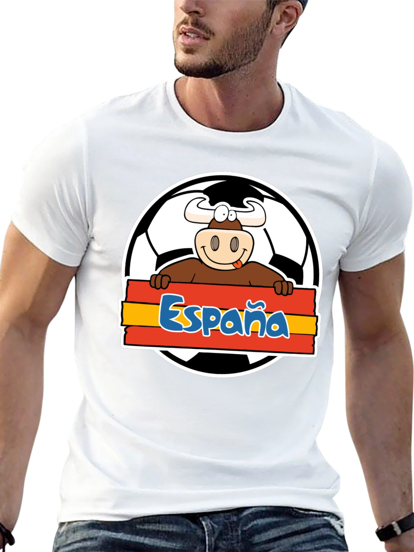 Spain Soccer Bull T-Shirt - Viva España Football Tee!