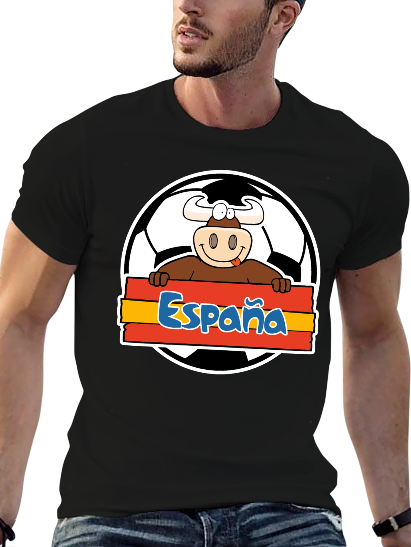Spain Soccer Bull T-Shirt - Viva España Football Tee!