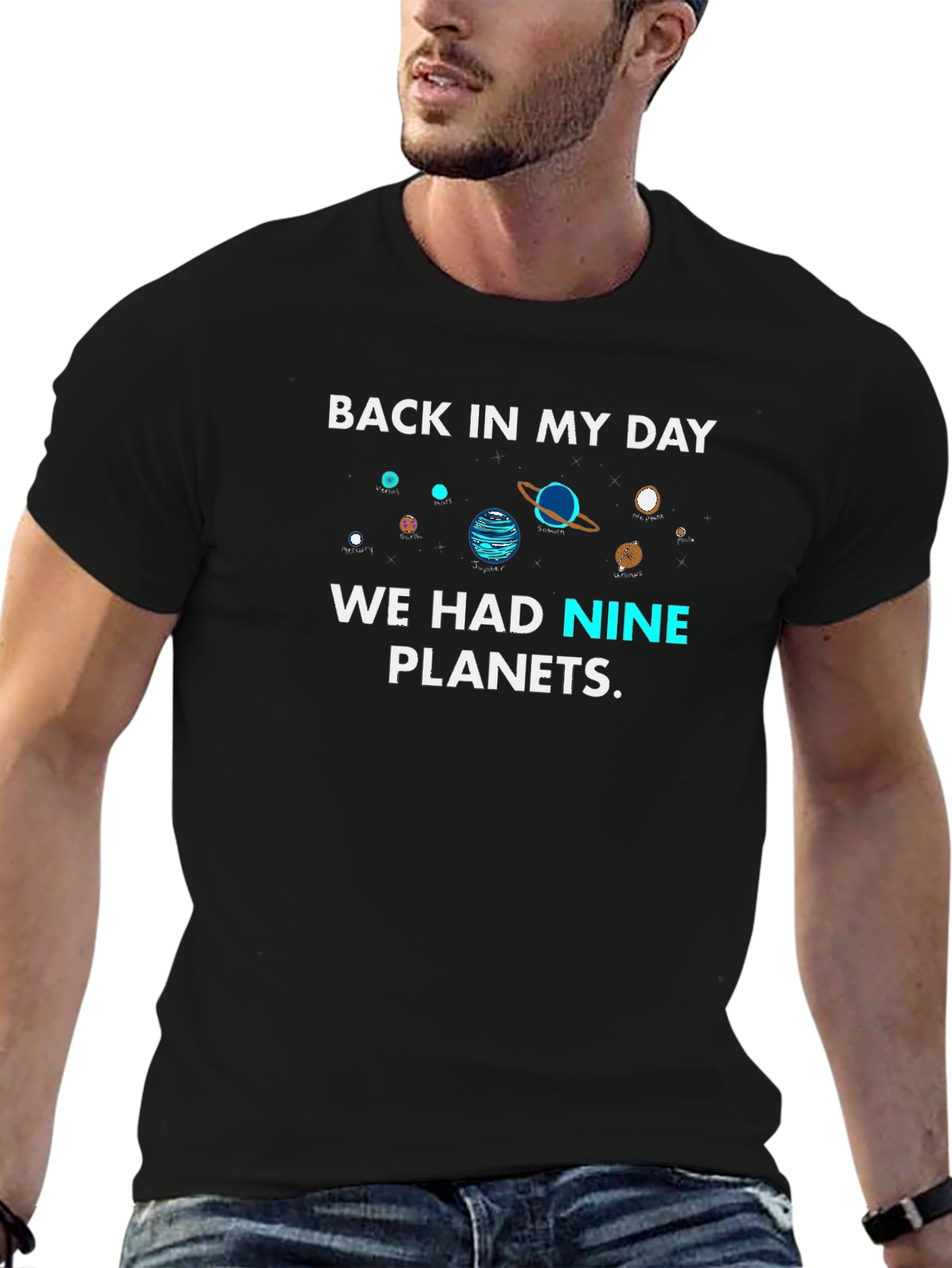 Nine Planets T-Shirt - Nostalgic Retro Space Design