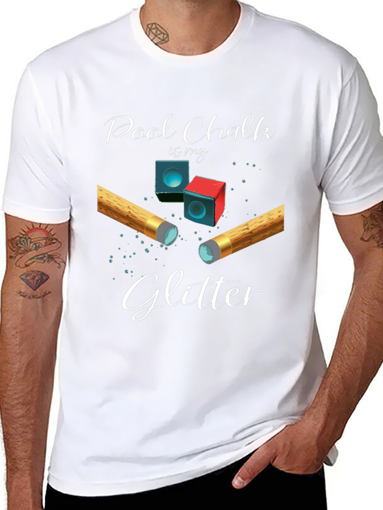 Pool Chalk Glitter T-Shirt
