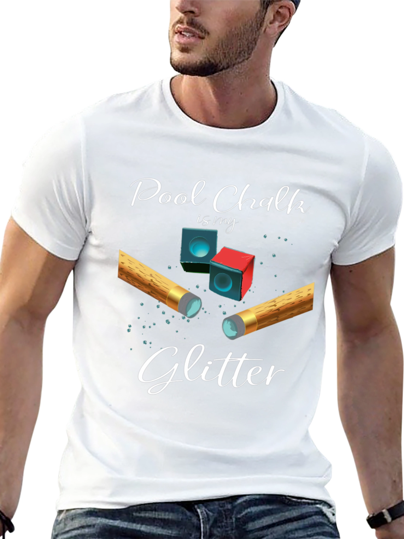 Pool Chalk Glitter T-Shirt