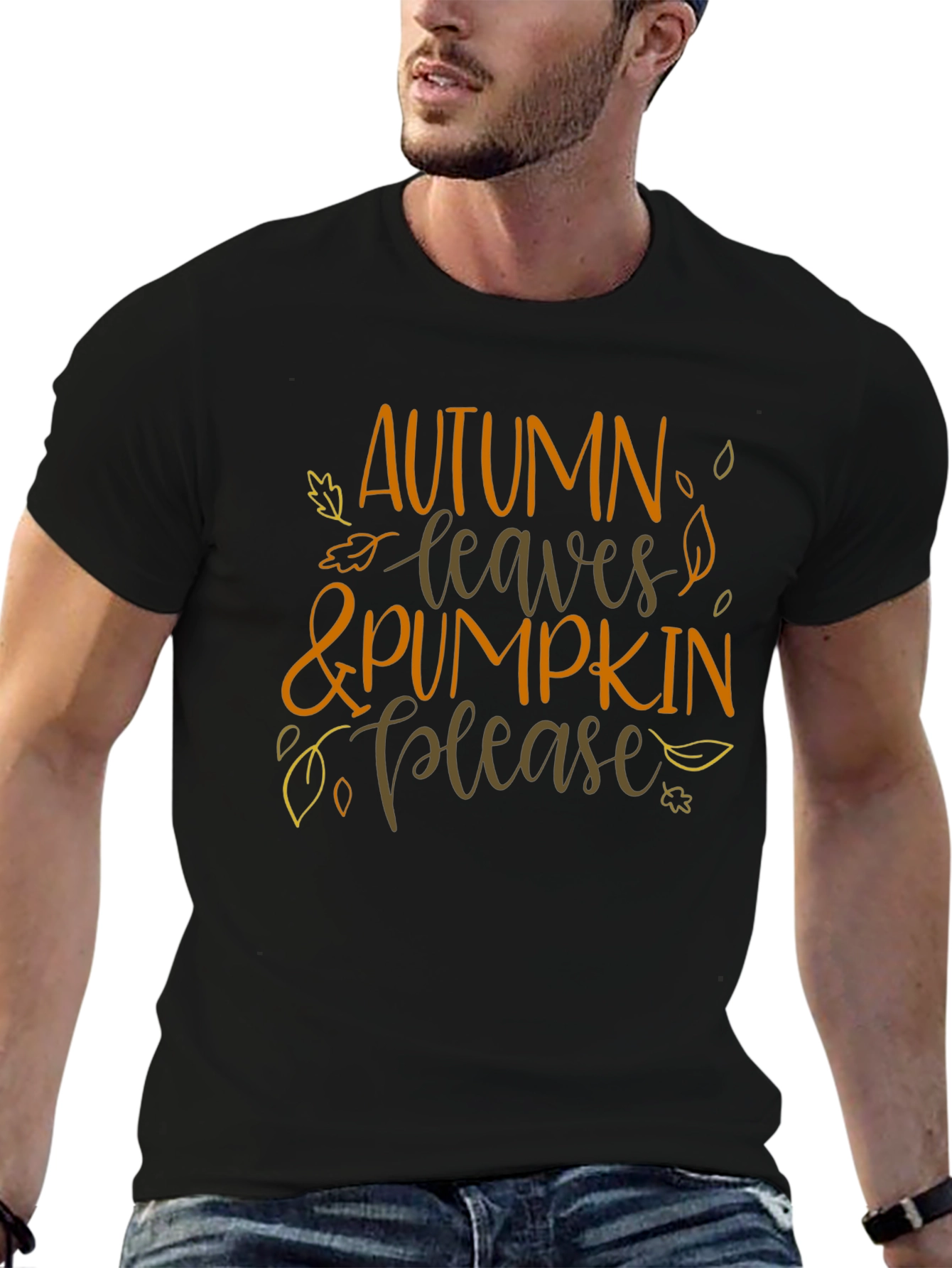 Autumn Leaves & Pumpkin Please T-Shirt