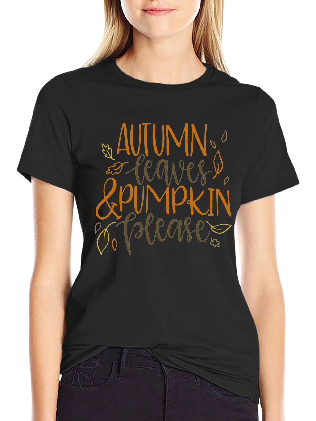 Autumn Leaves & Pumpkin Please T-Shirt