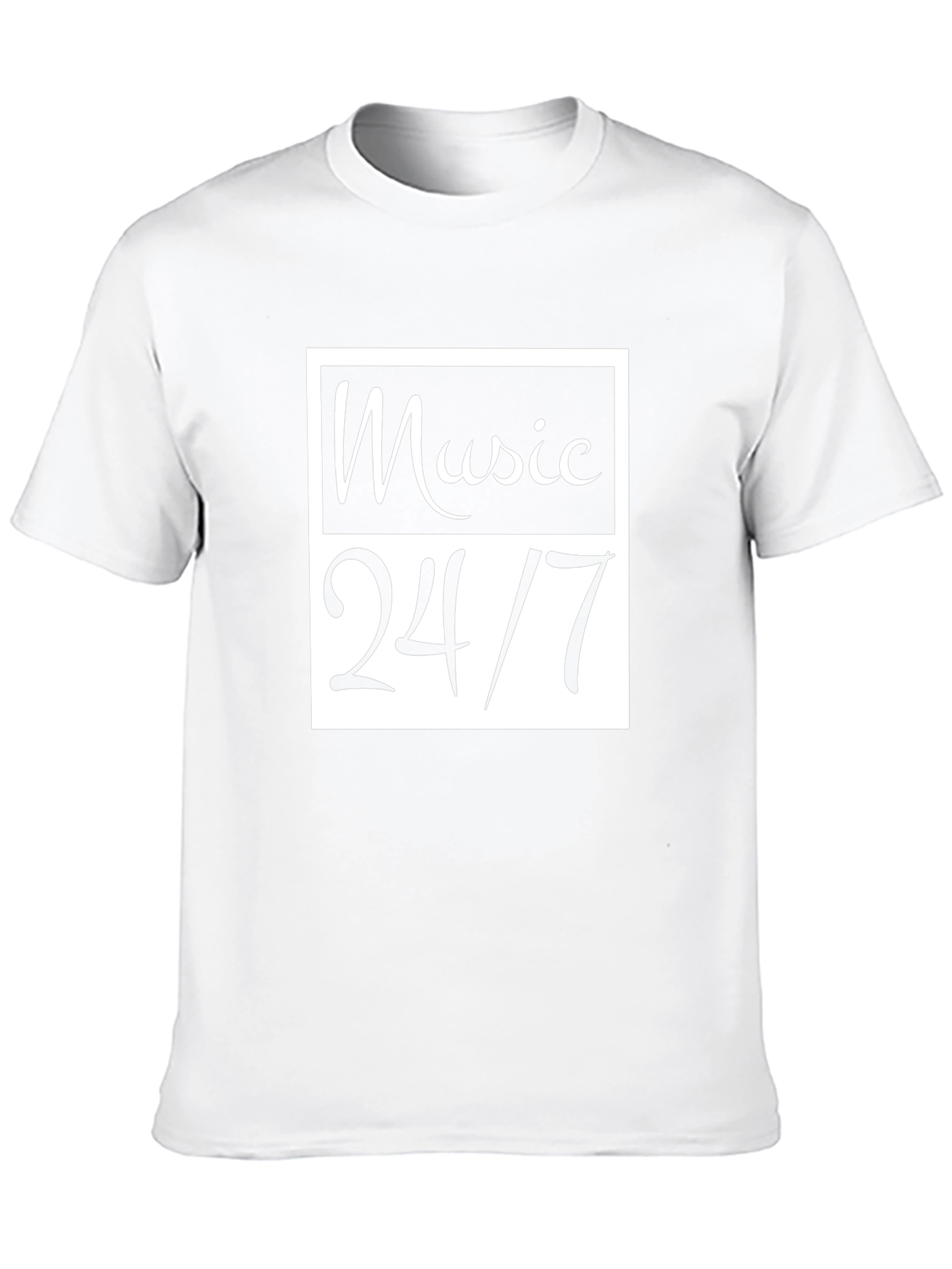 Music 24/7 Graphic Tee - Black Cotton Casual T-Shirt