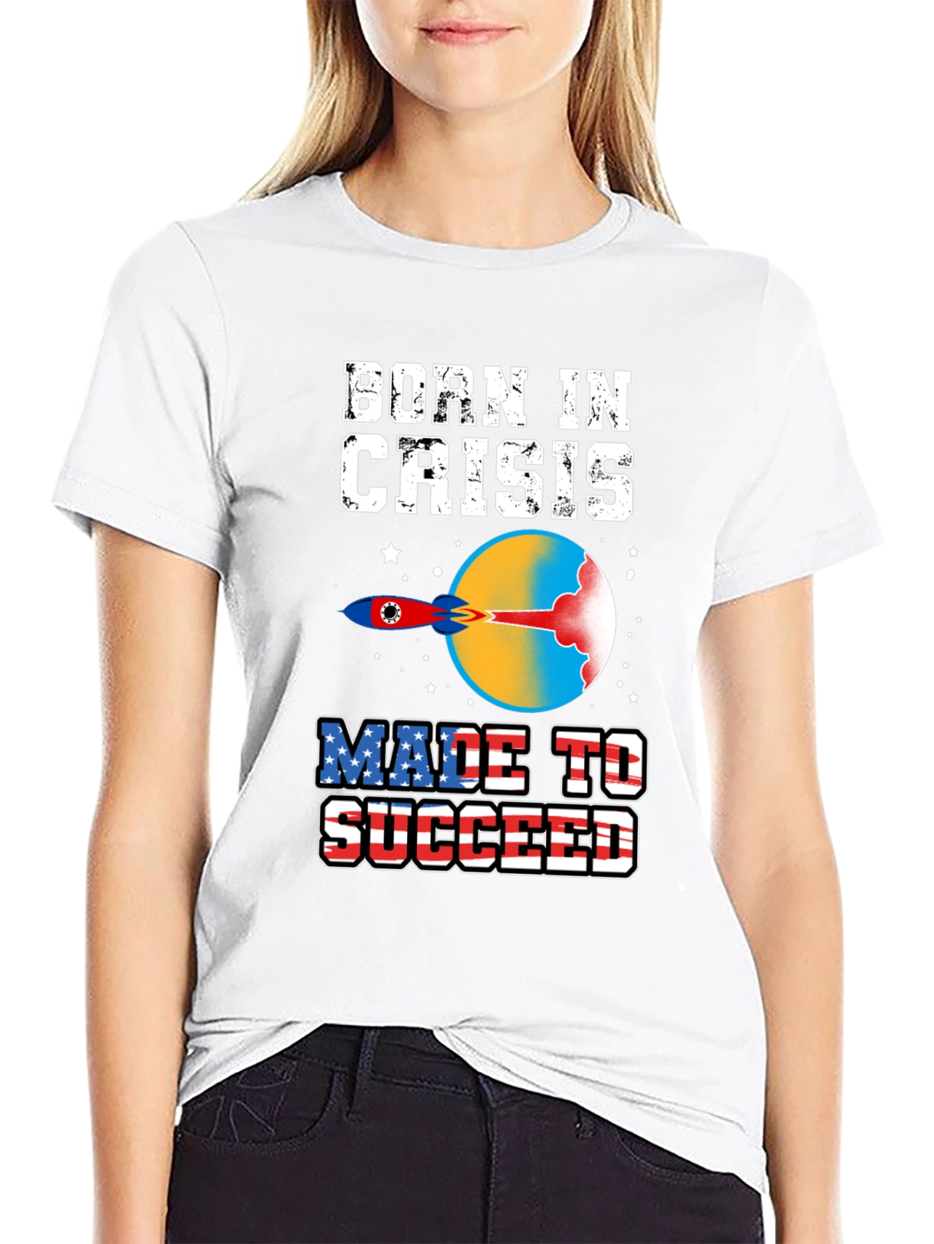 Born In Crisis Made to Succeed Graphic Tee