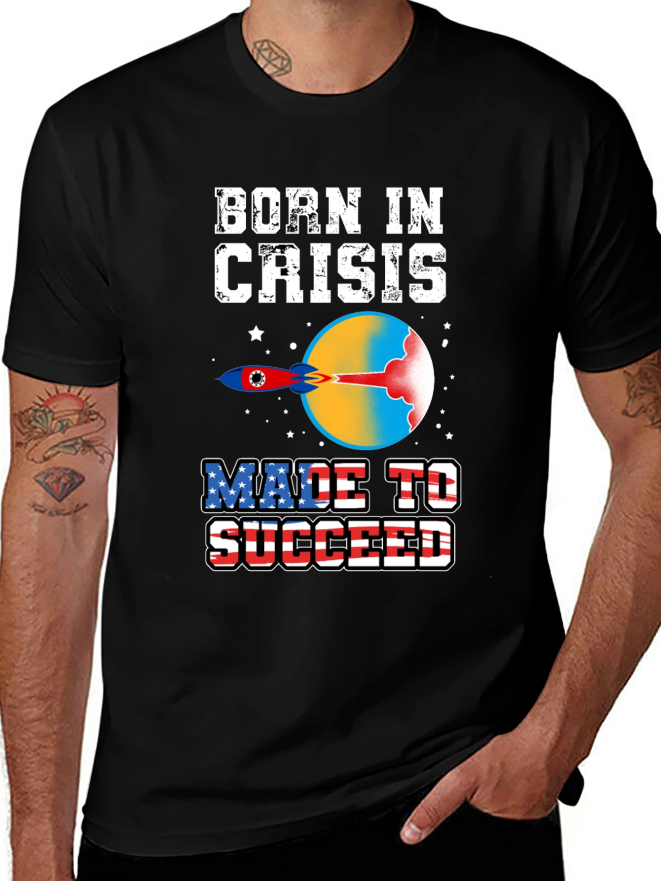 Born In Crisis Made to Succeed Graphic Tee