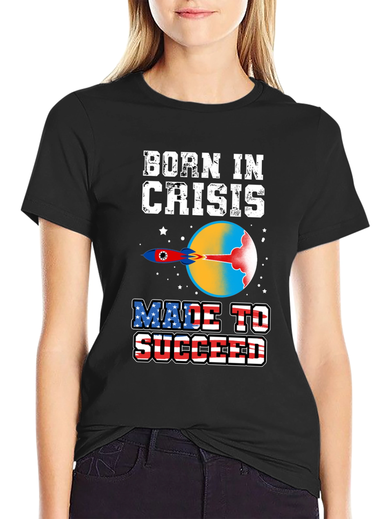 Born In Crisis Made to Succeed Graphic Tee