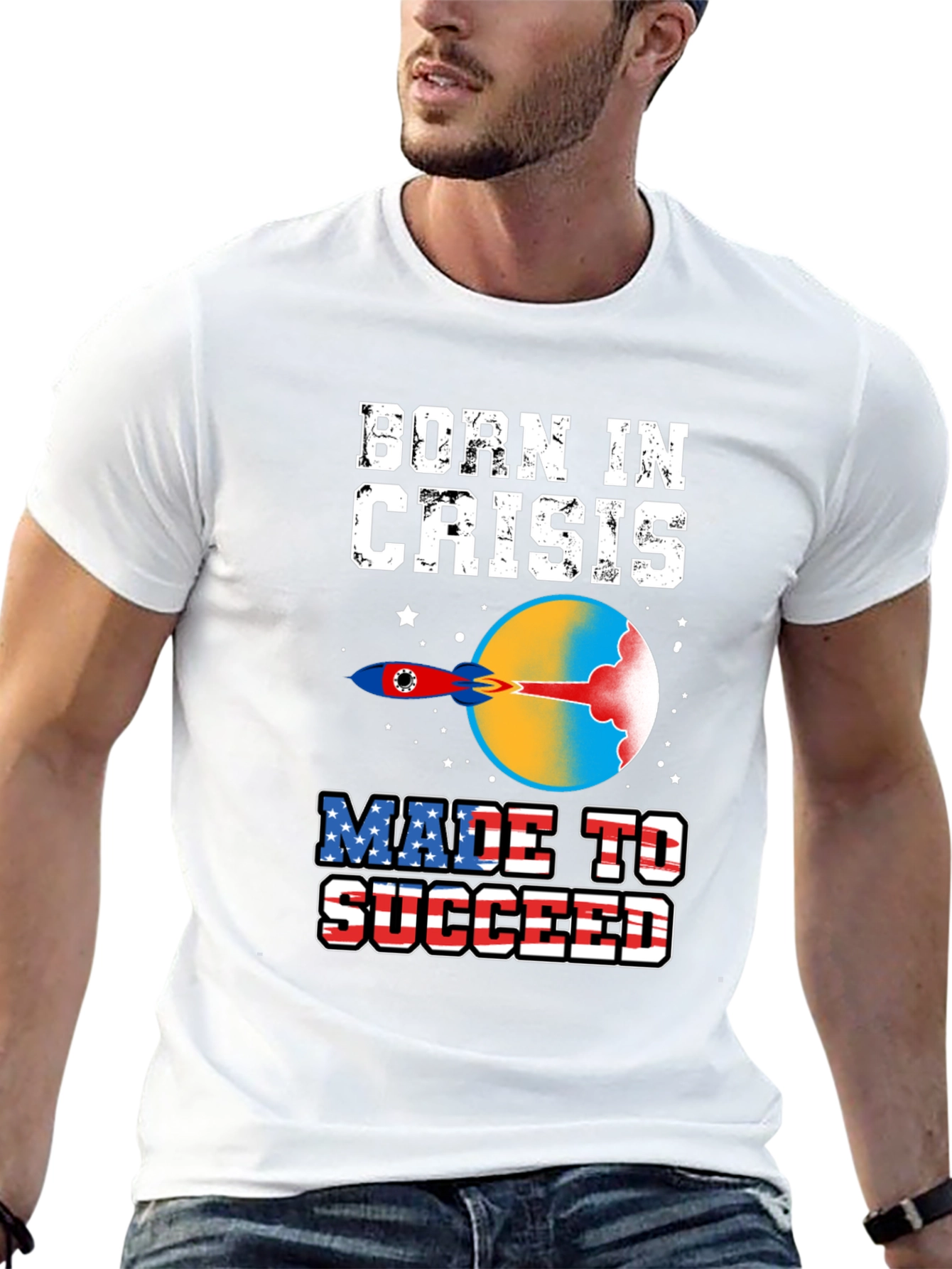 Born In Crisis Made to Succeed Graphic Tee