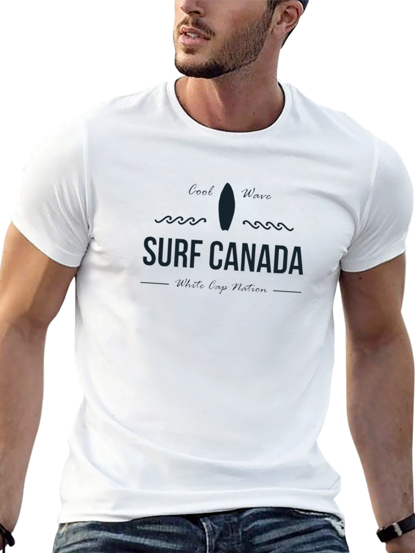 Surf Canada Graphic Tee - Black Cotton T-Shirt