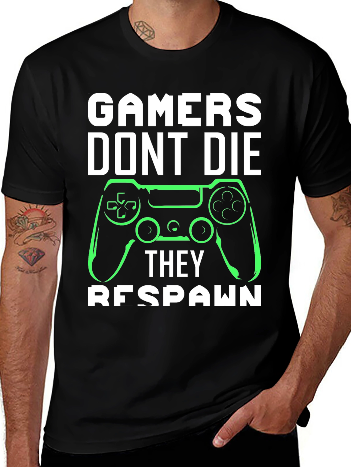Gamers Dont Die - They Respawn Tee
