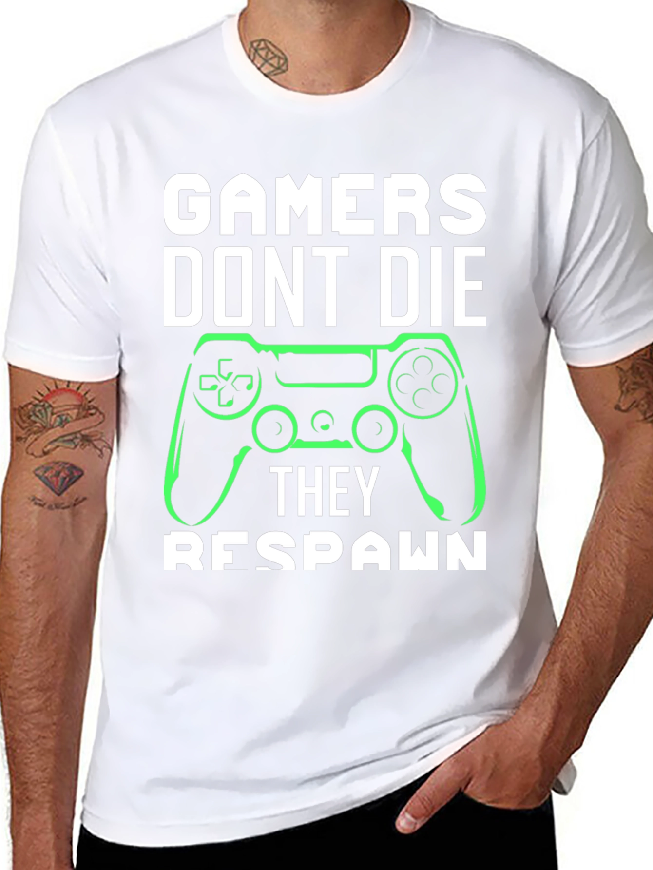 Gamers Dont Die - They Respawn Tee
