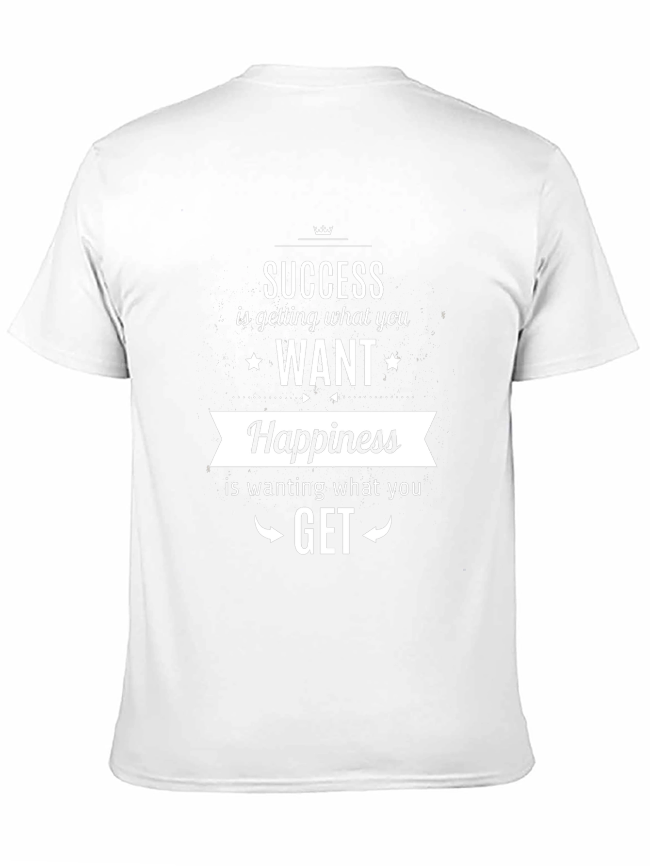 Success & Happiness Graphic Print Black T-Shirt