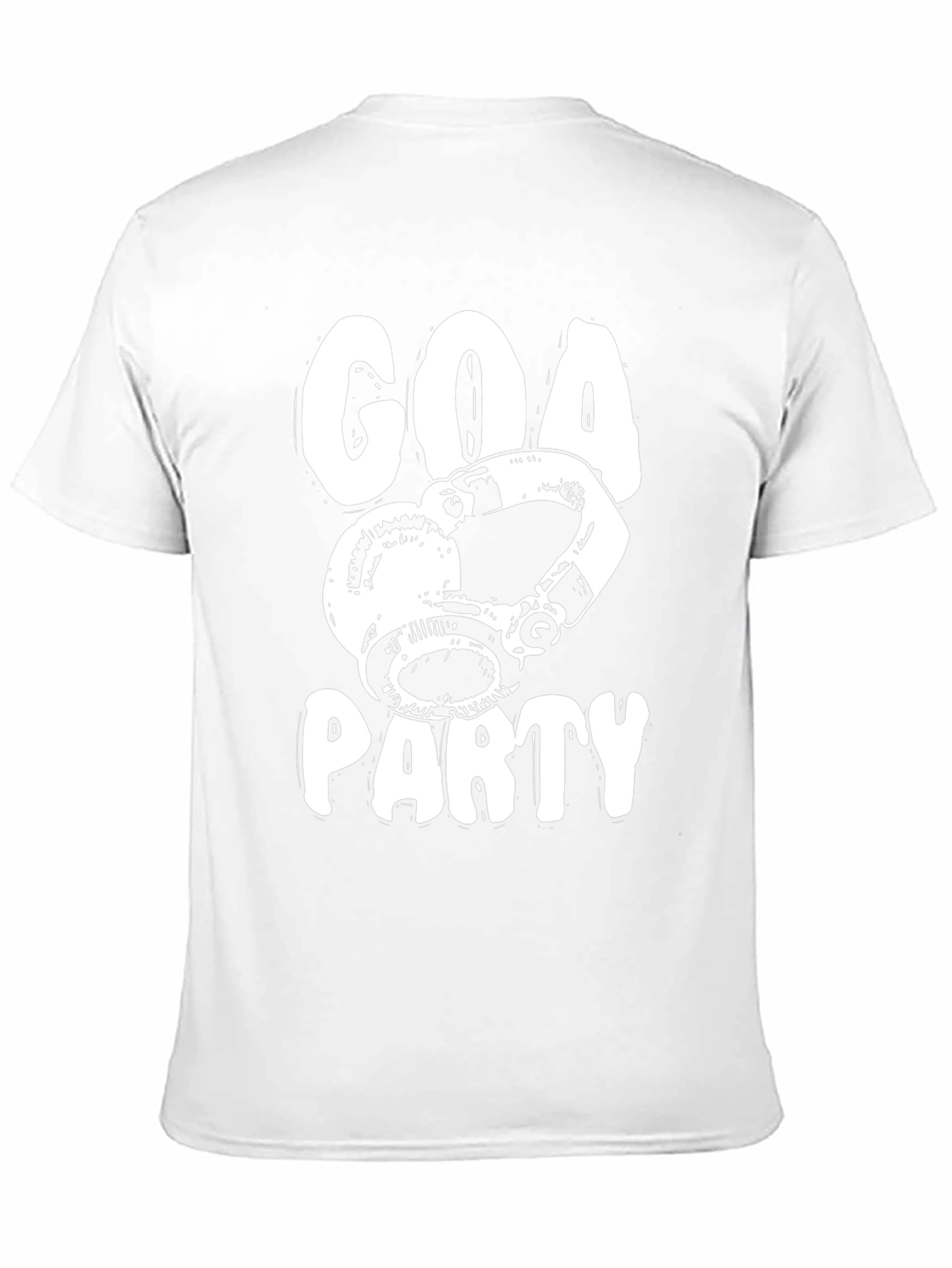 Goa Party T-Shirt - Black DJ Headphones Design