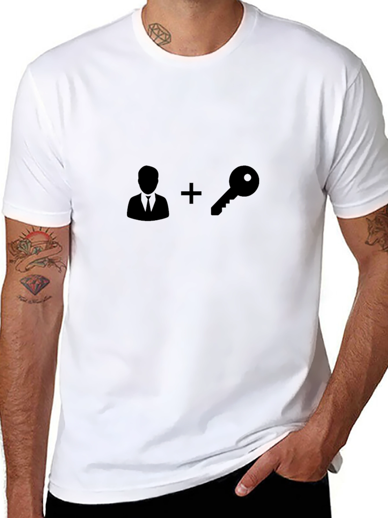 Man + Key Graphic Tee - Unlock Your Style