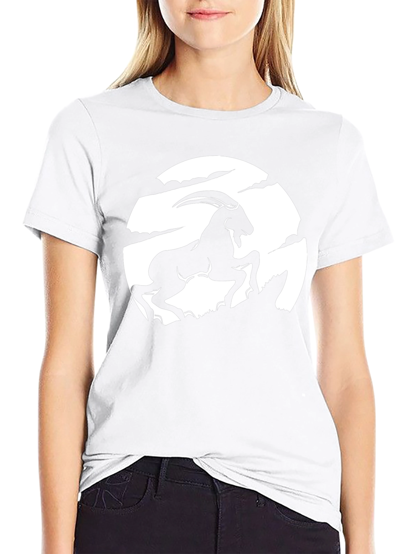 Goat Graphic Tee - Black Short Sleeve Shirt