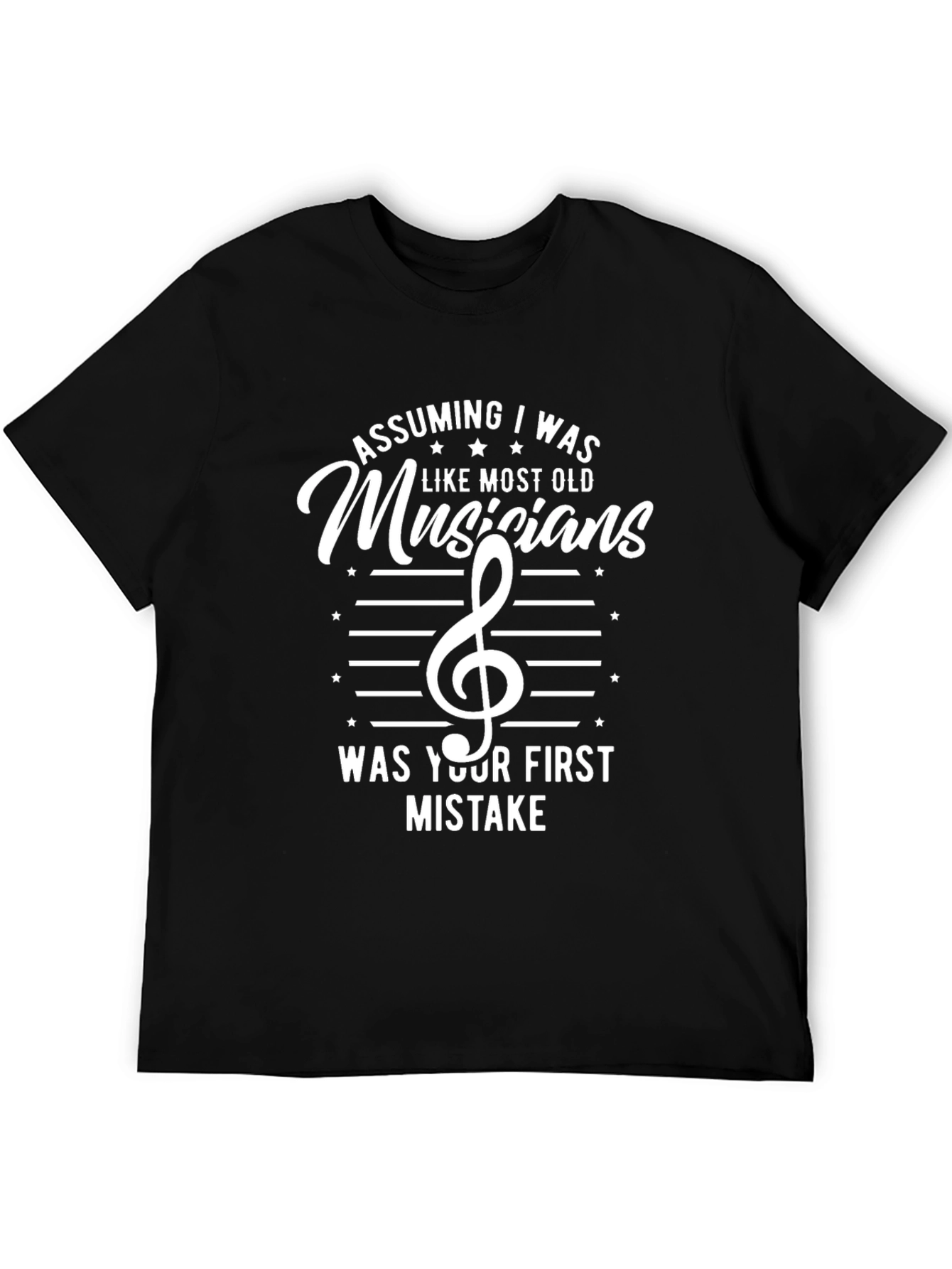 Musician Black Graphic T-Shirt - First Mistake