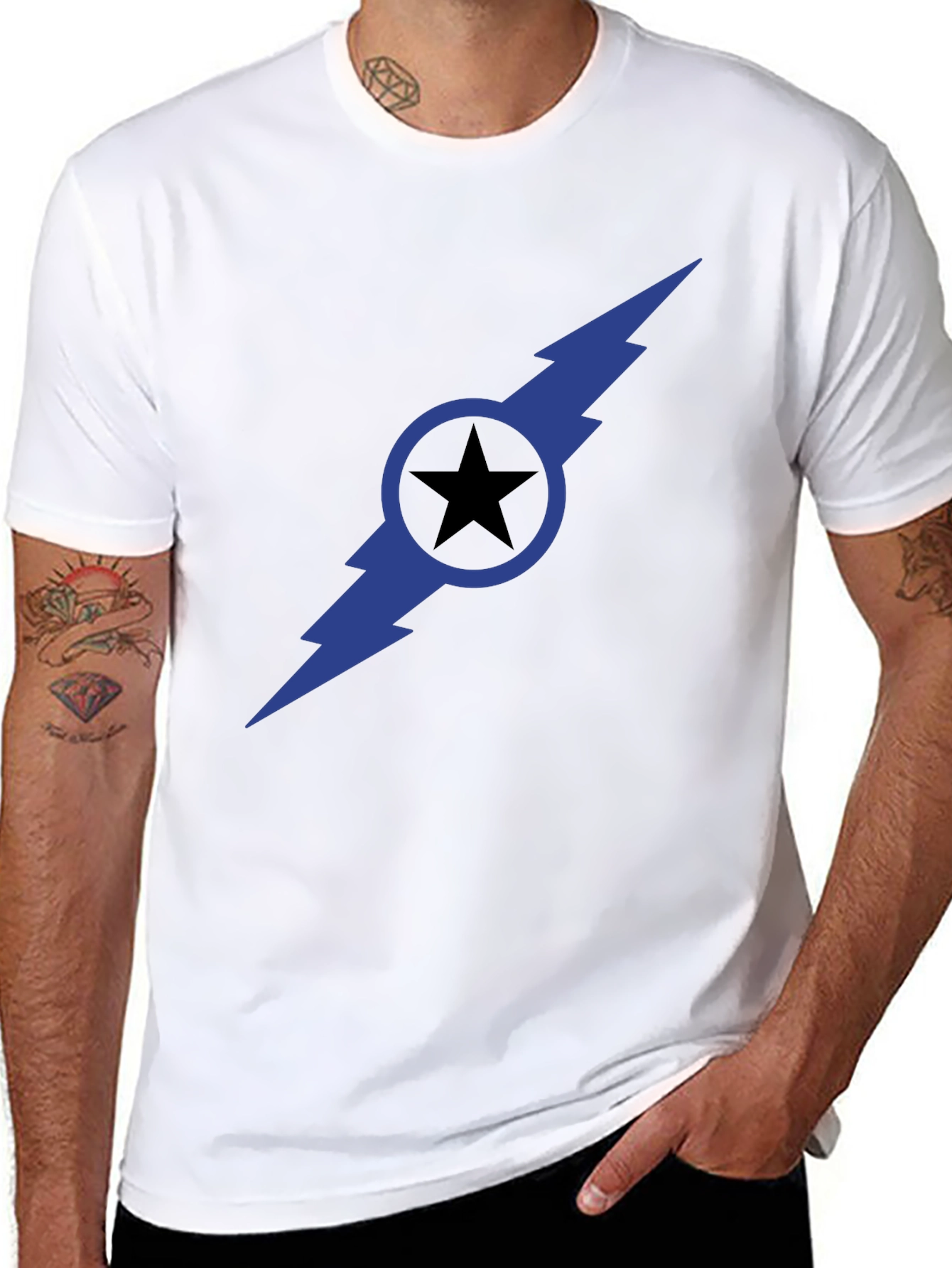 Star Bolt Graphic Tee - Stylish Menswear