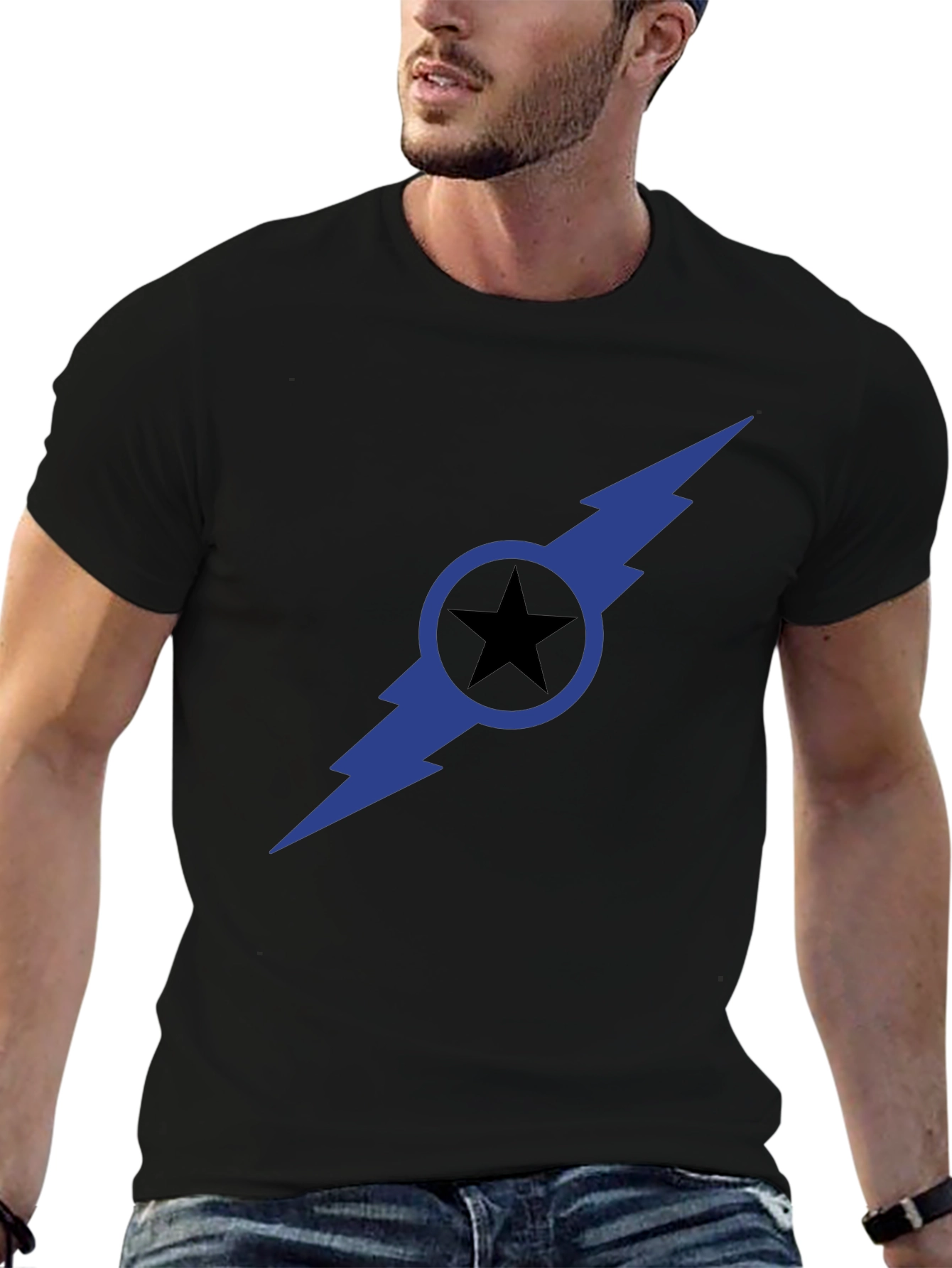 Star Bolt Graphic Tee - Stylish Menswear