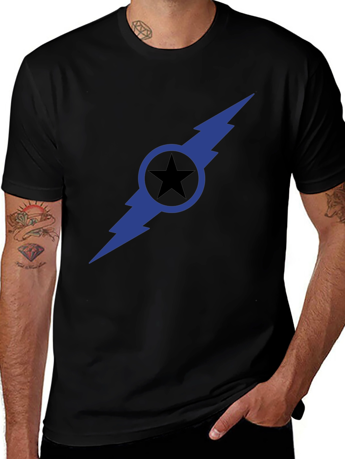 Star Bolt Graphic Tee - Stylish Menswear