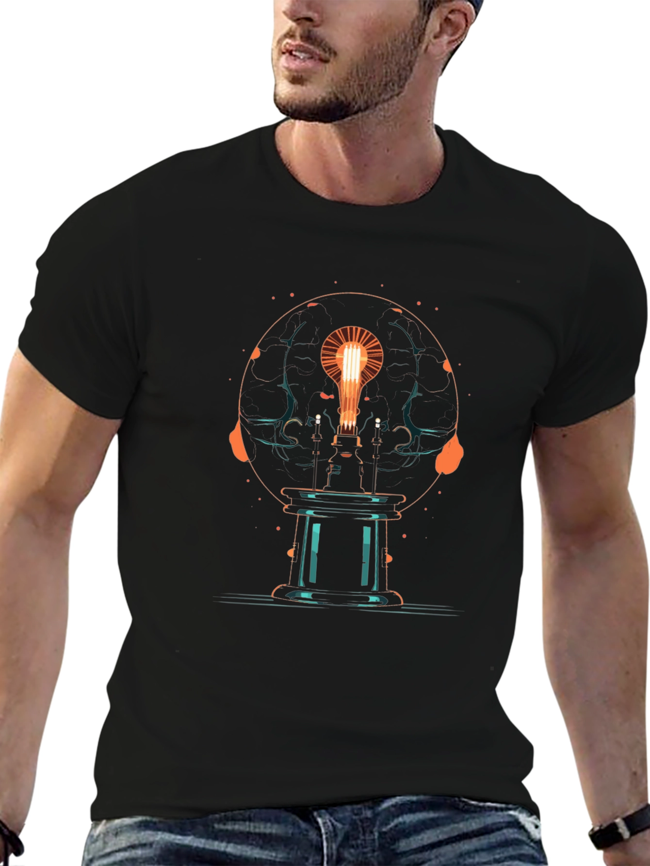 Light Bulb Design T-Shirt