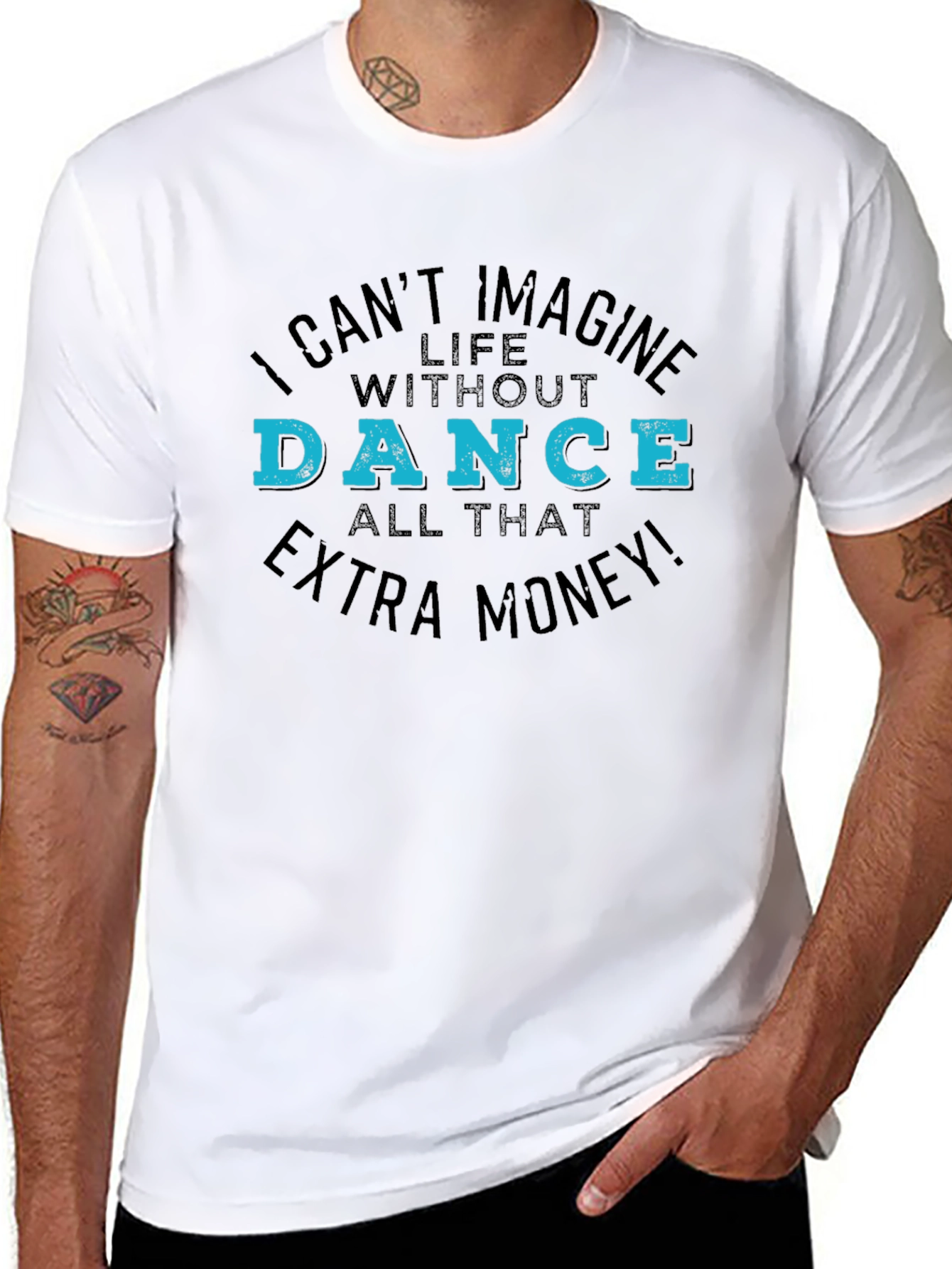 I Cant Imagine Life Without Dance Black T-Shirt