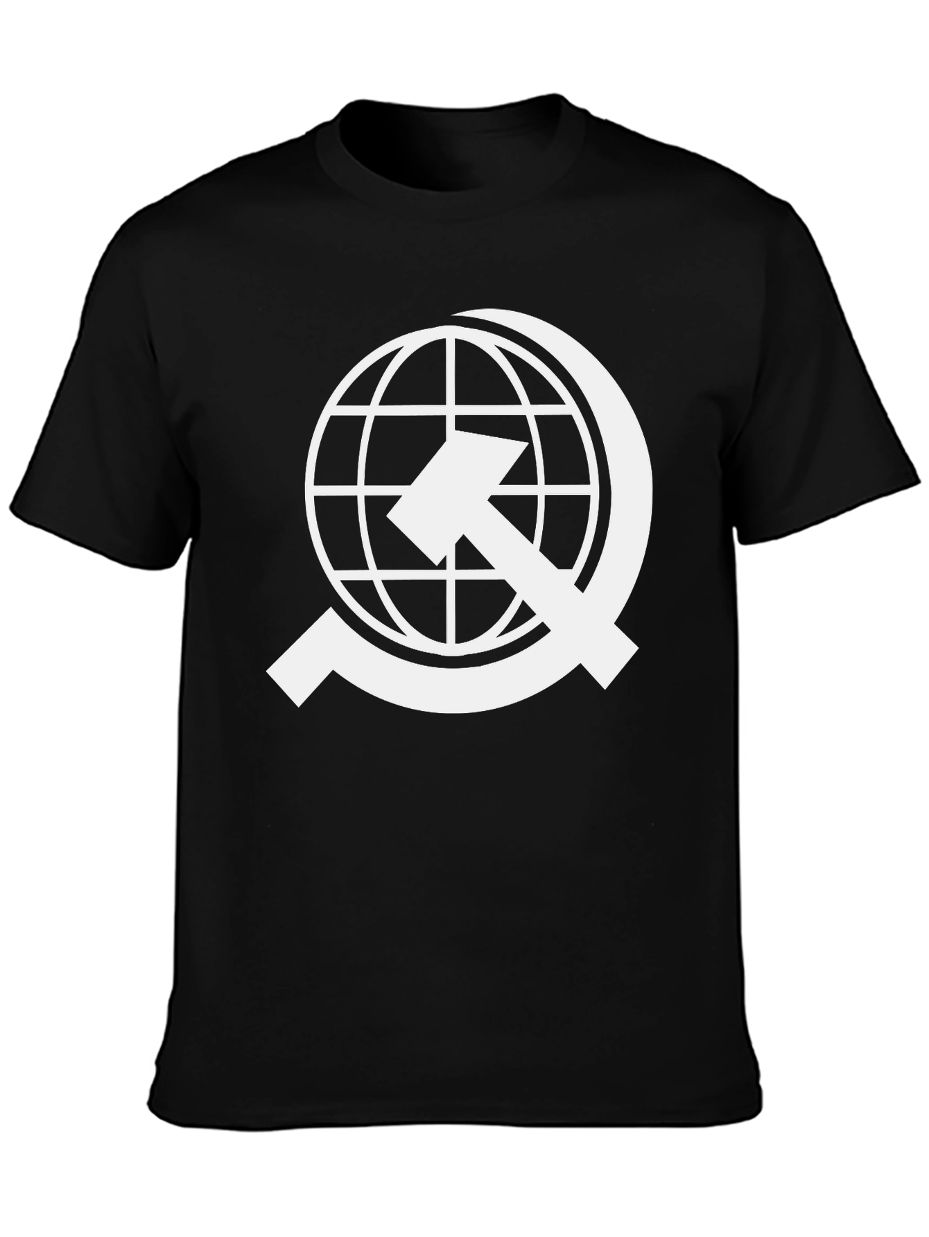 Global Solidarity Tee - White Design on Black