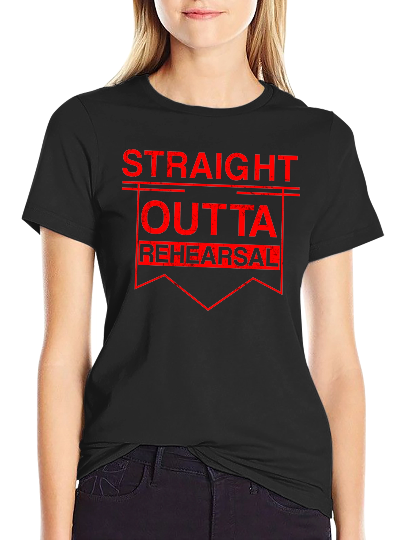 Straight Outta Rehearsal Black T-Shirt
