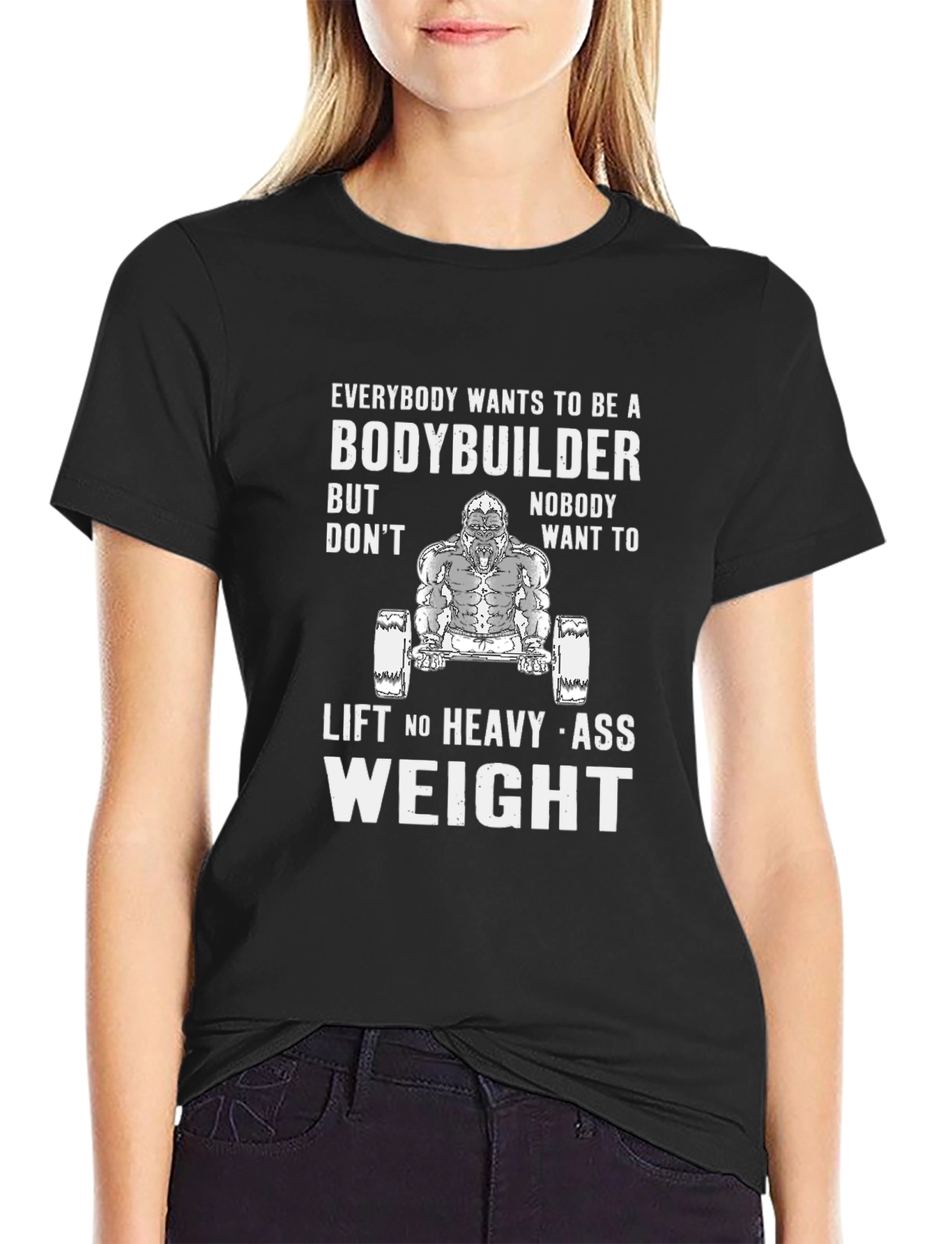 Bodybuilder Gorilla Graphic T-Shirt - Lift Heavy