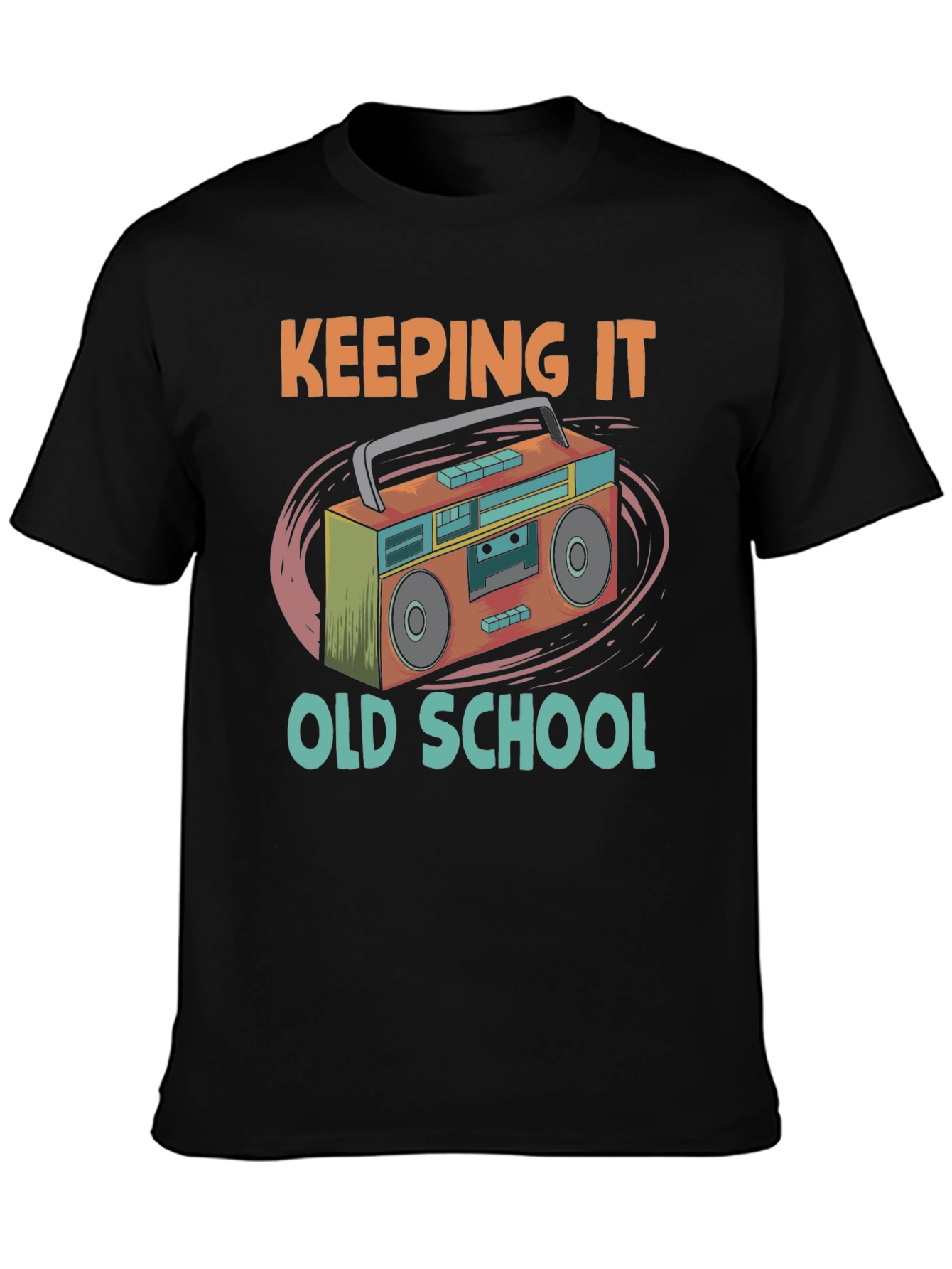 Retro Boombox Graphic T-Shirt: Keeping It Old School Style