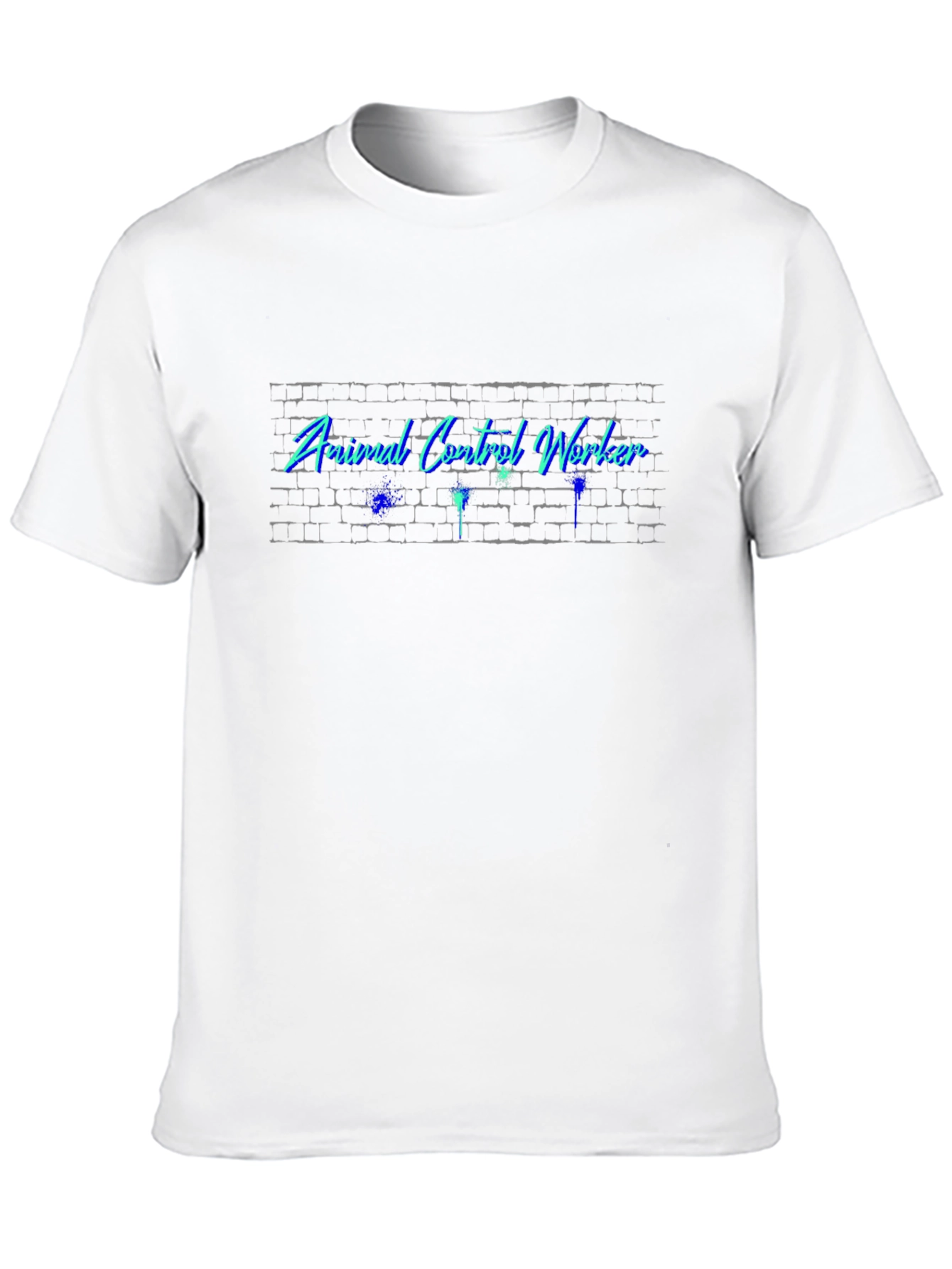 Animal Control Worker Brick Wall Graphic Tee