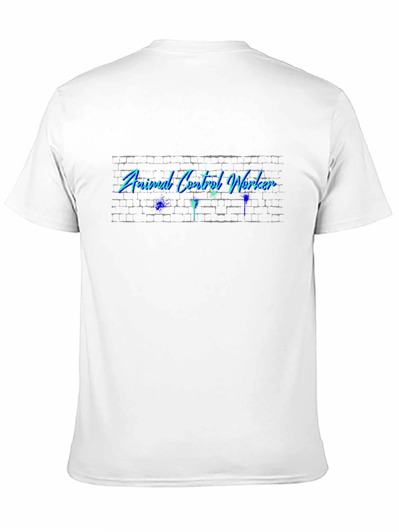 Animal Control Worker Brick Wall Graphic Tee
