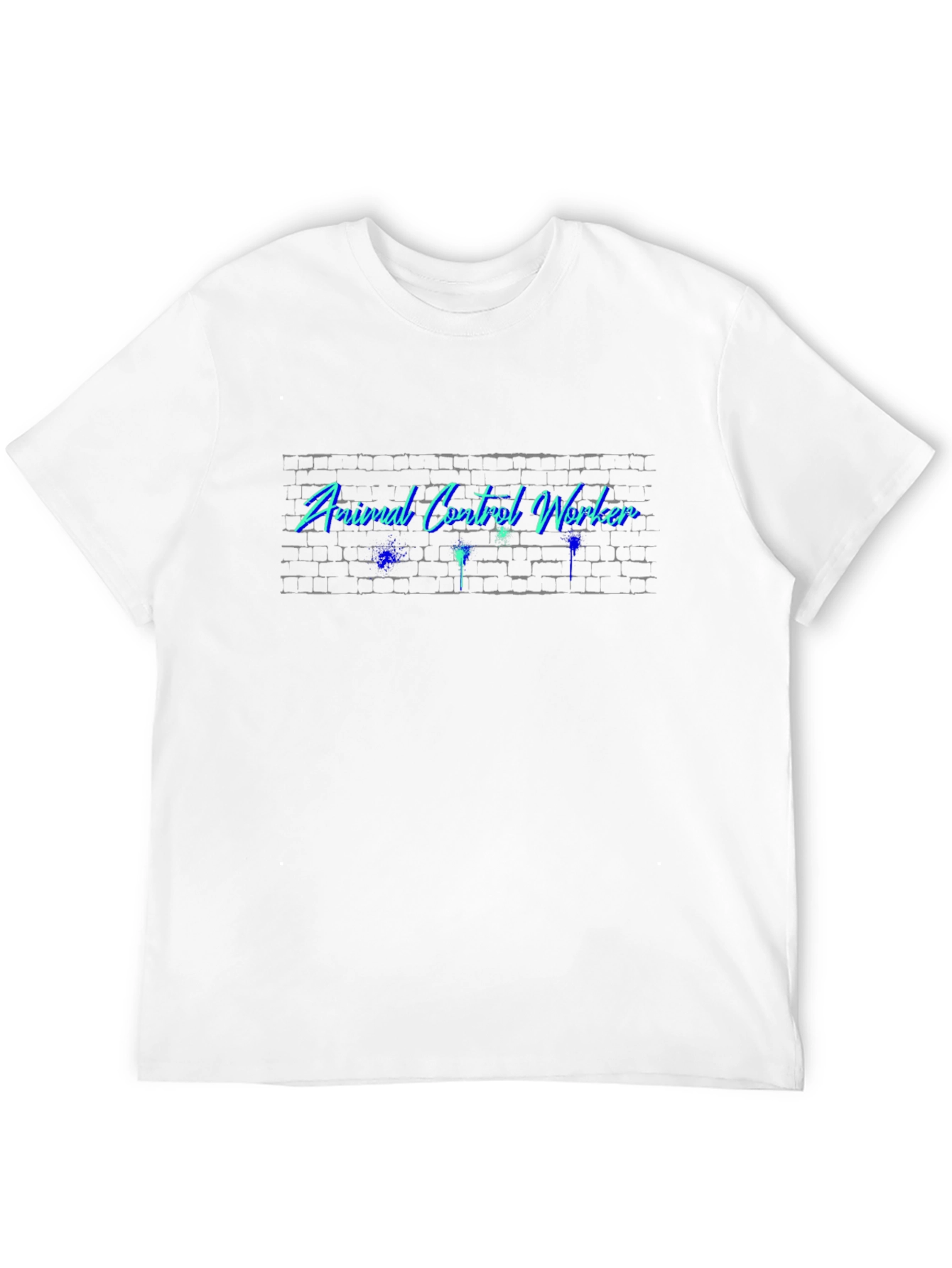 Animal Control Worker Brick Wall Graphic Tee