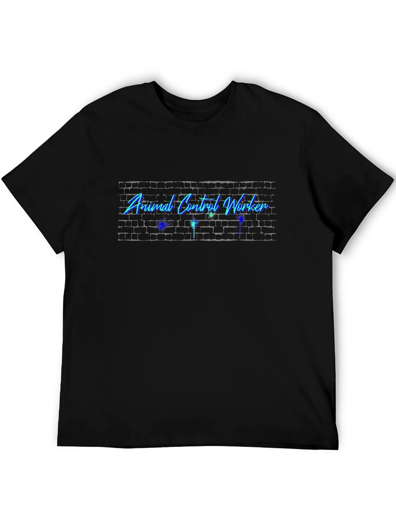 Animal Control Worker Brick Wall Graphic Tee