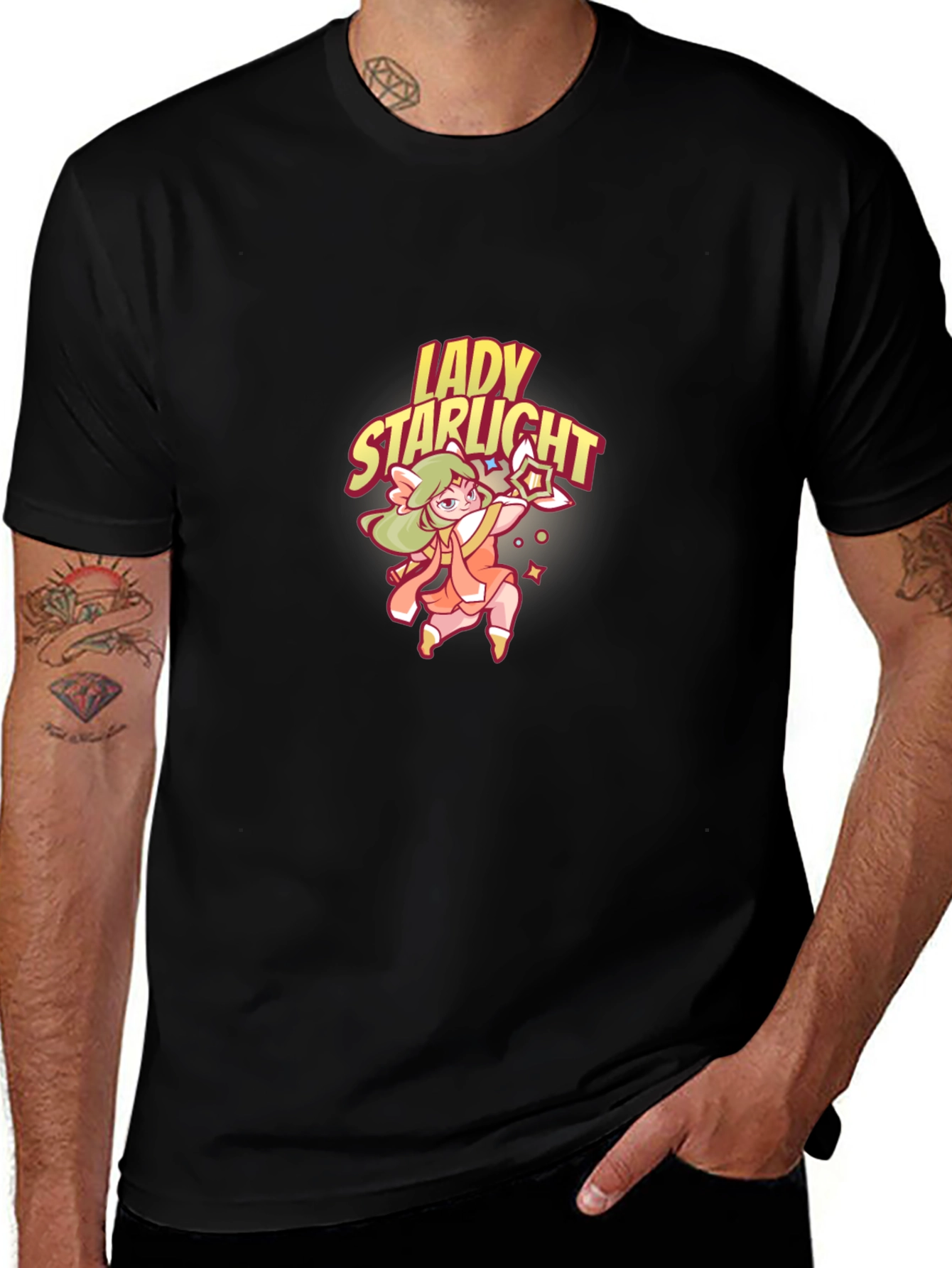 Lady Starlight Graphic Tee - Black Unisex T-Shirt