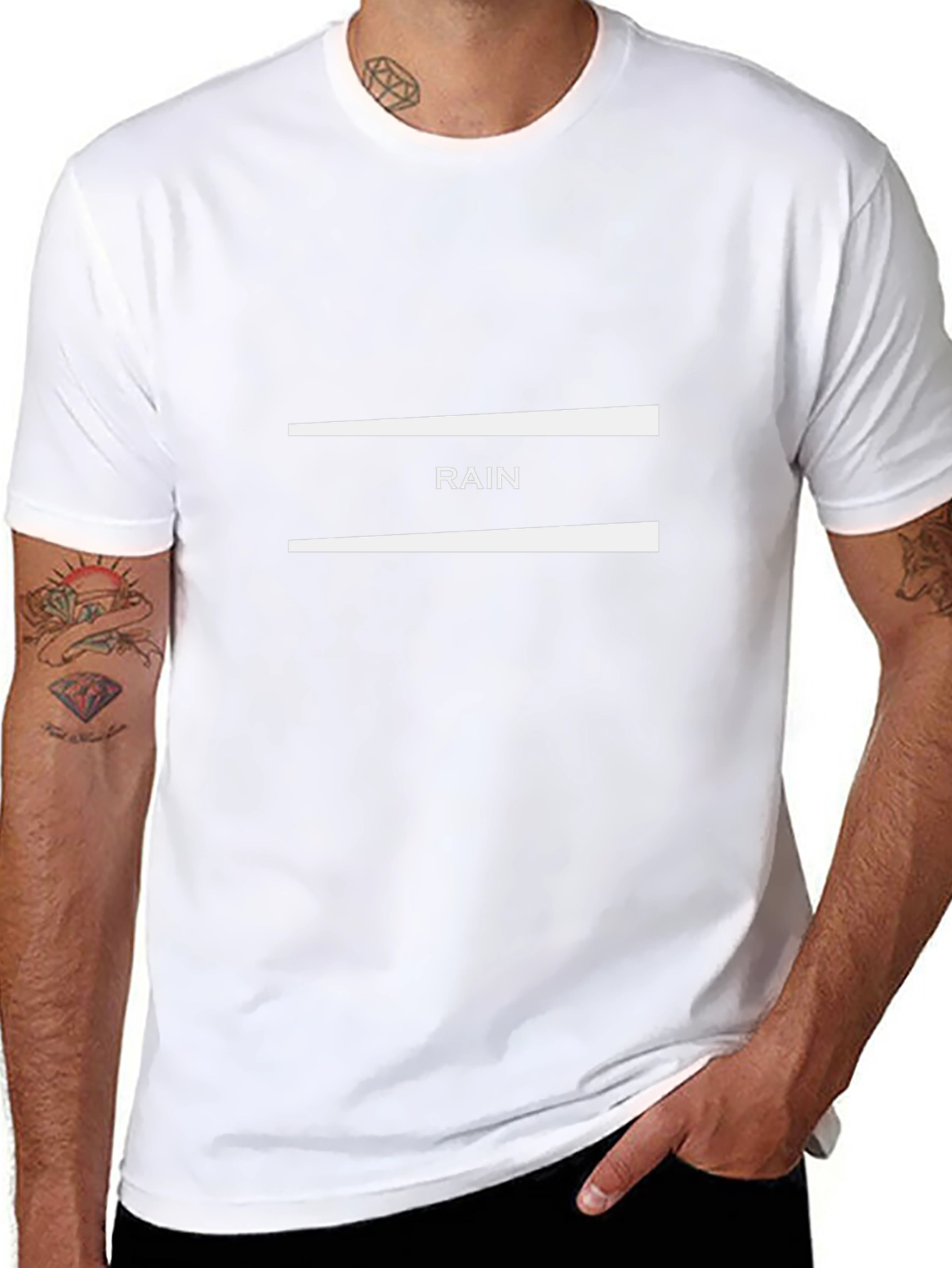 Black RAIN Graphic Tee - Casual Style