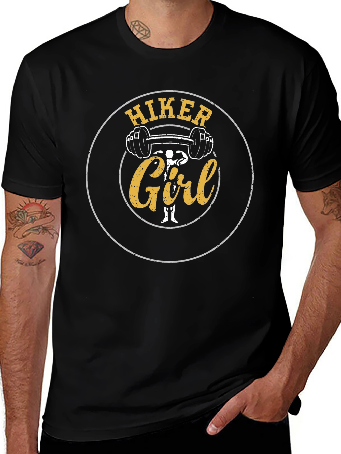 Hiker Girl Black T-Shirt