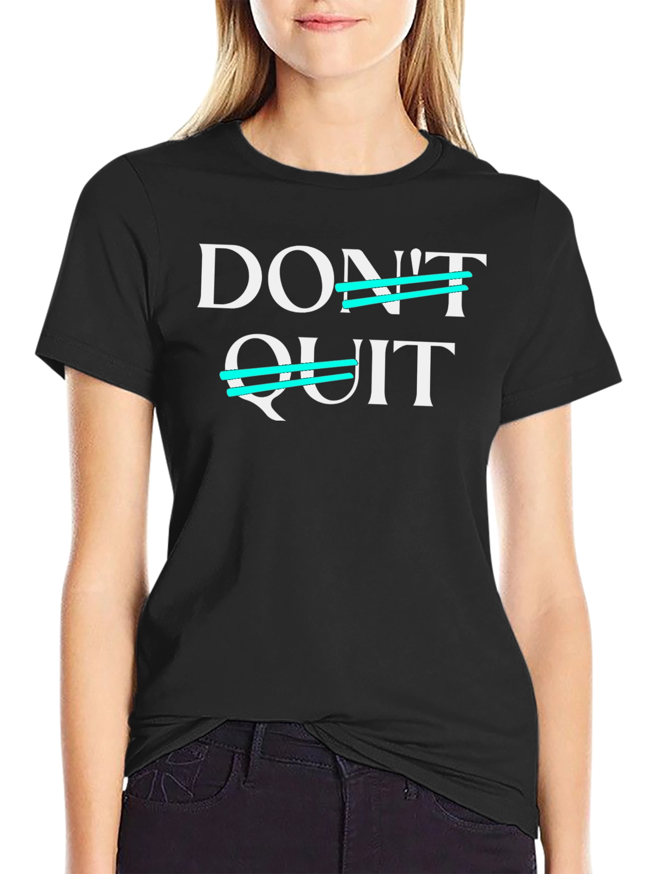 Dont Quit Motivation T-Shirt - Black